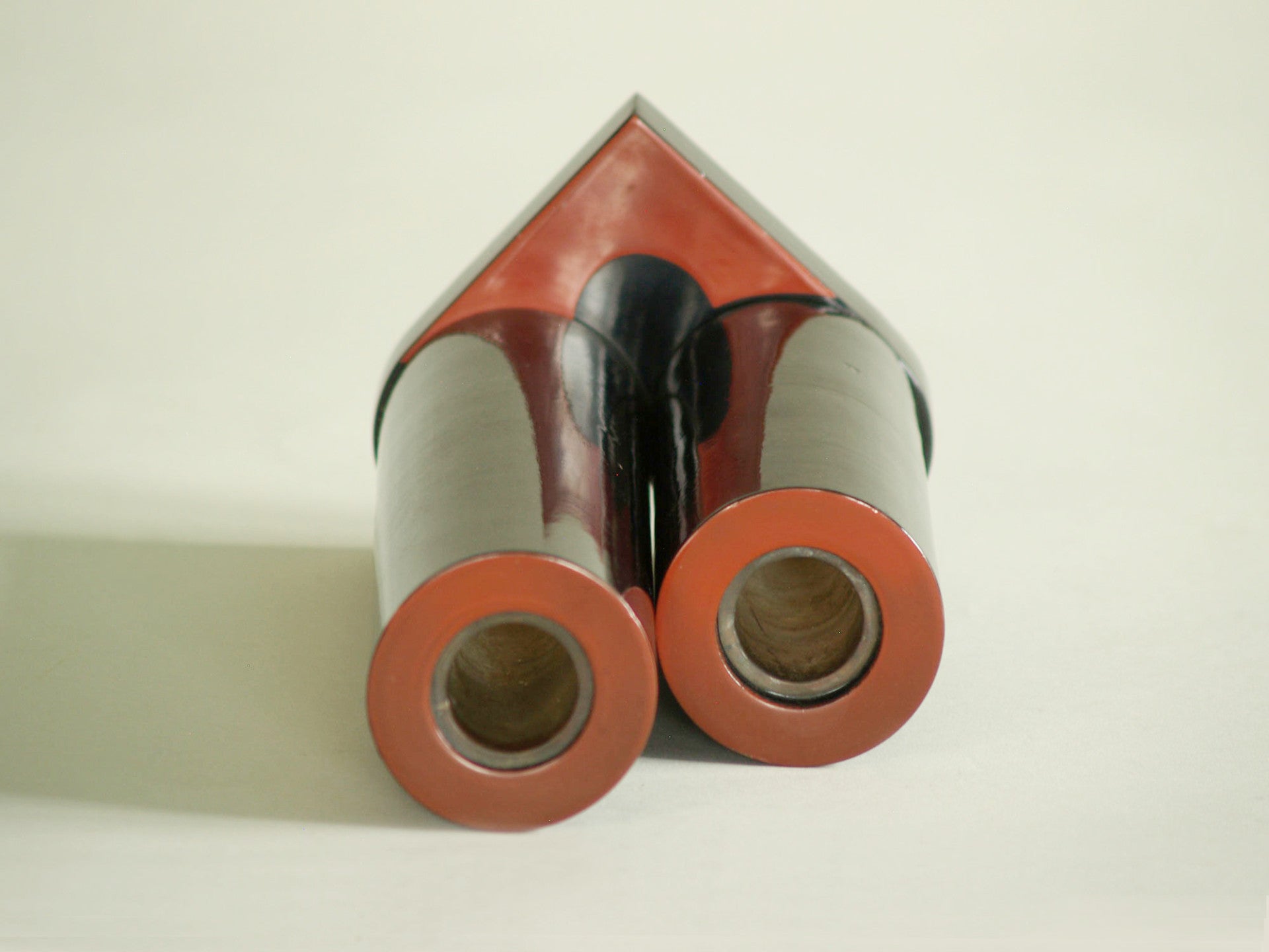 Vase double en laque Atelier Zohiko, Japon (vers 1960)..Urushi lacquered double vase Zohiko workshop, Japan (circa 1960)
