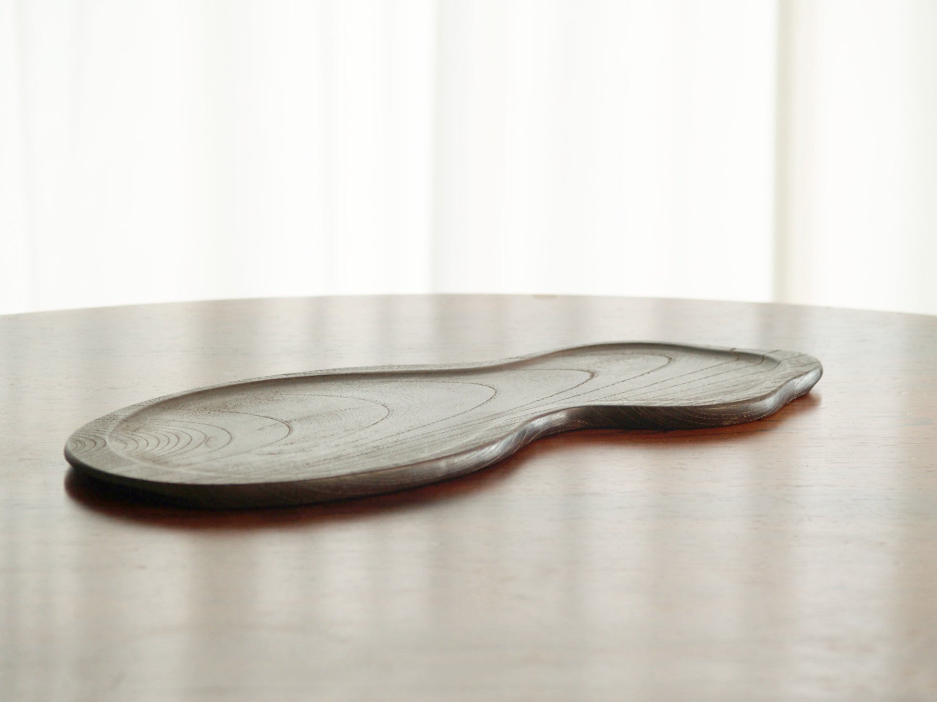 Coupe / plateau à thé Sencha en kuwa, Japon (vers 1960)..Unique Mingei Kuwa Sencha tray, Japan (circa 1960)