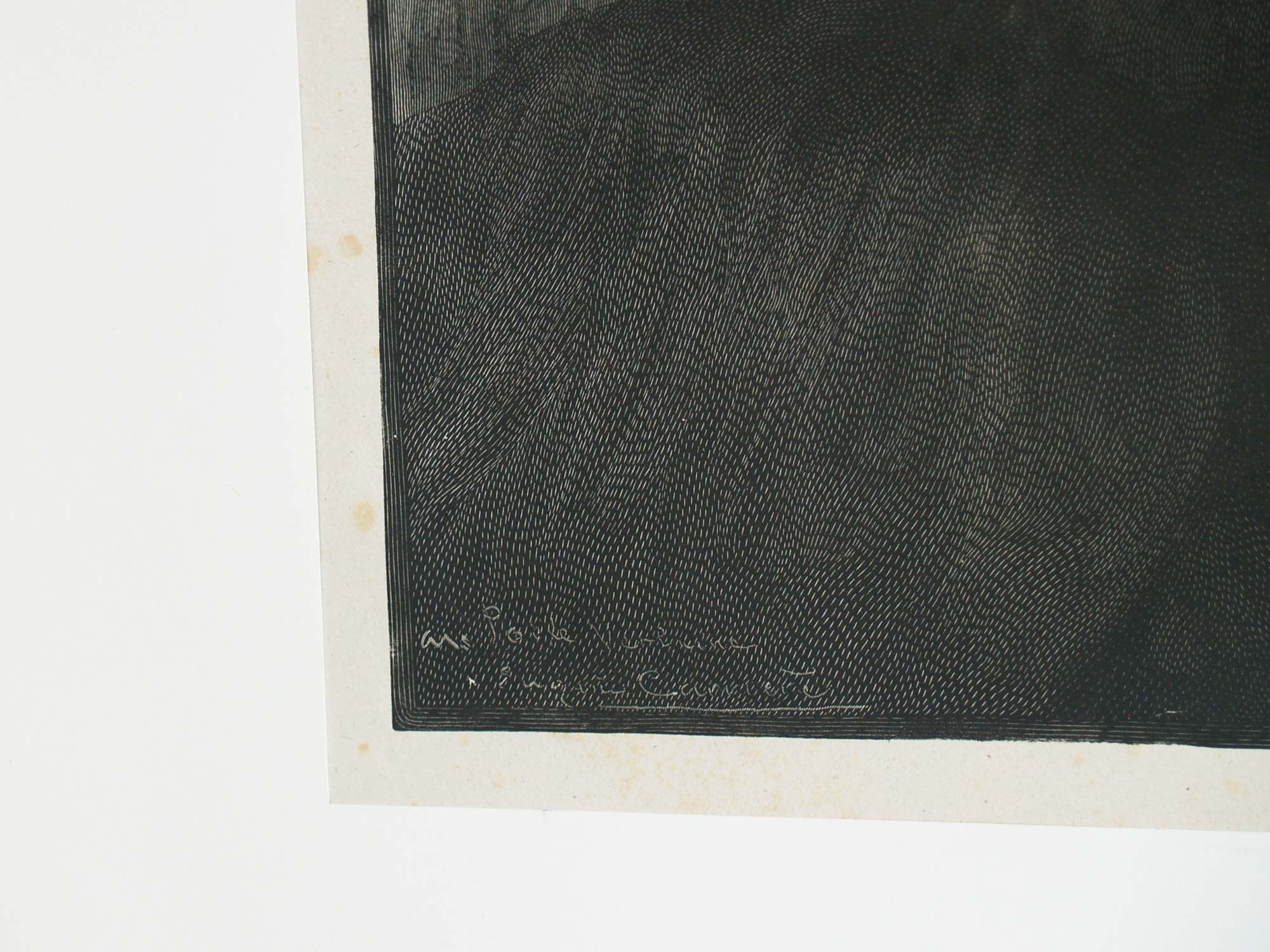 Estampe Paul Verlaine d’après Eugène Carrière, France (vers 1890)..Woodcut Paul Verlaine from Eugène Carrière, France (circa 1890)