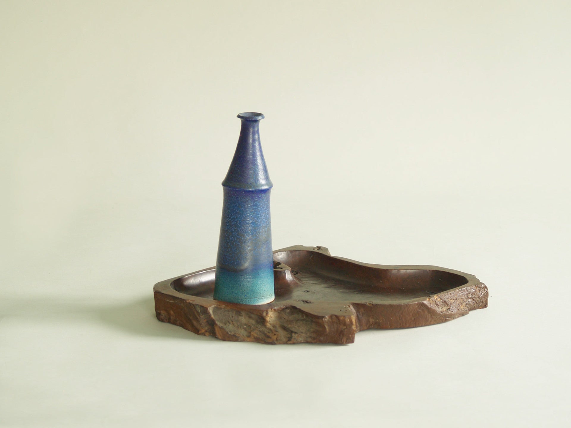 Rare coupe / plateau à thé Sencha mingei, Japon (vers 1910)..Unique Mingei Sencha tray, Japan (circa 1910)