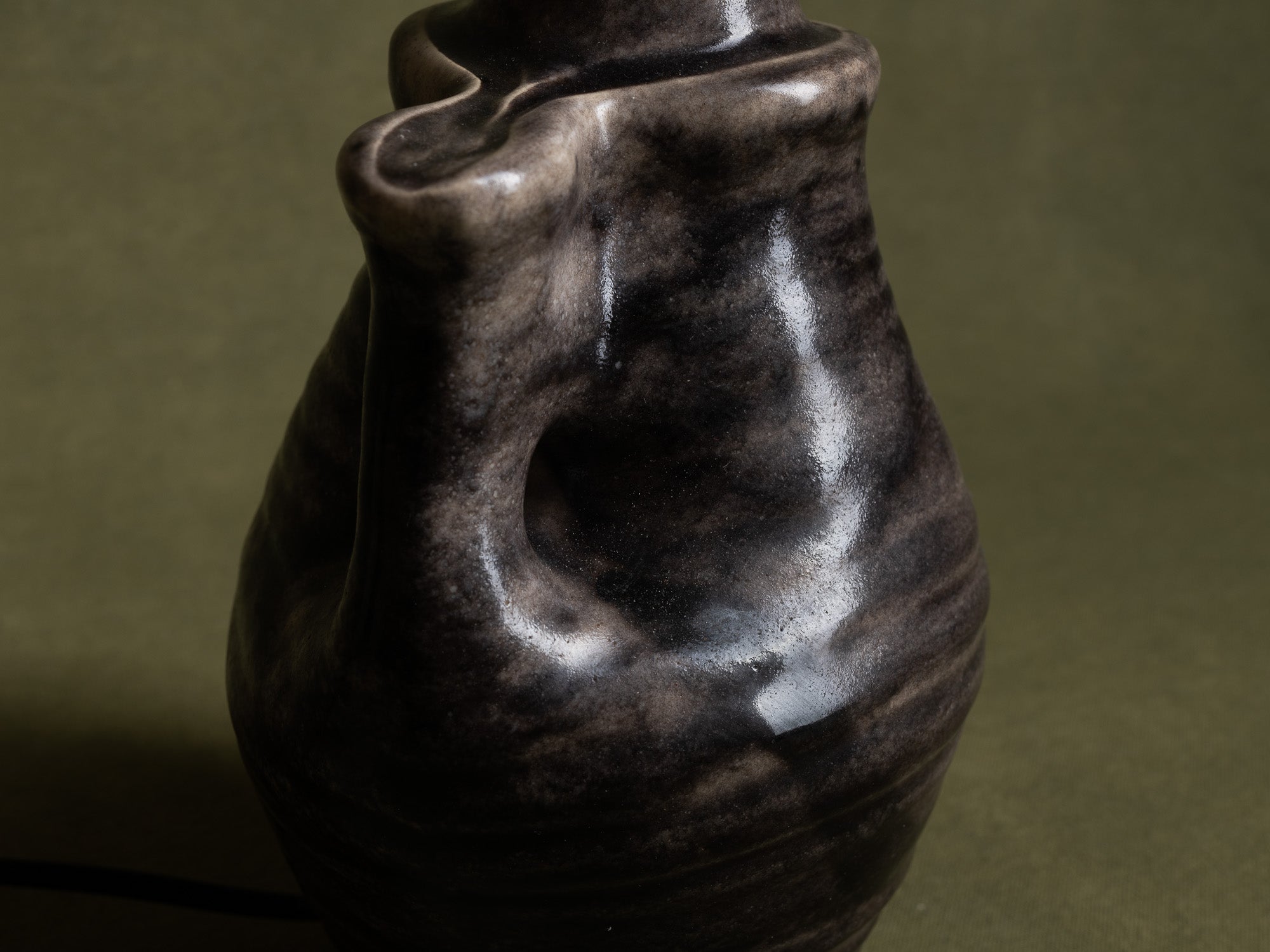 Rare lampe de table de Mado Jolain, France (vers 1955-58)..Unique table lamp by Mado Jolain, France (circa 1955-58)