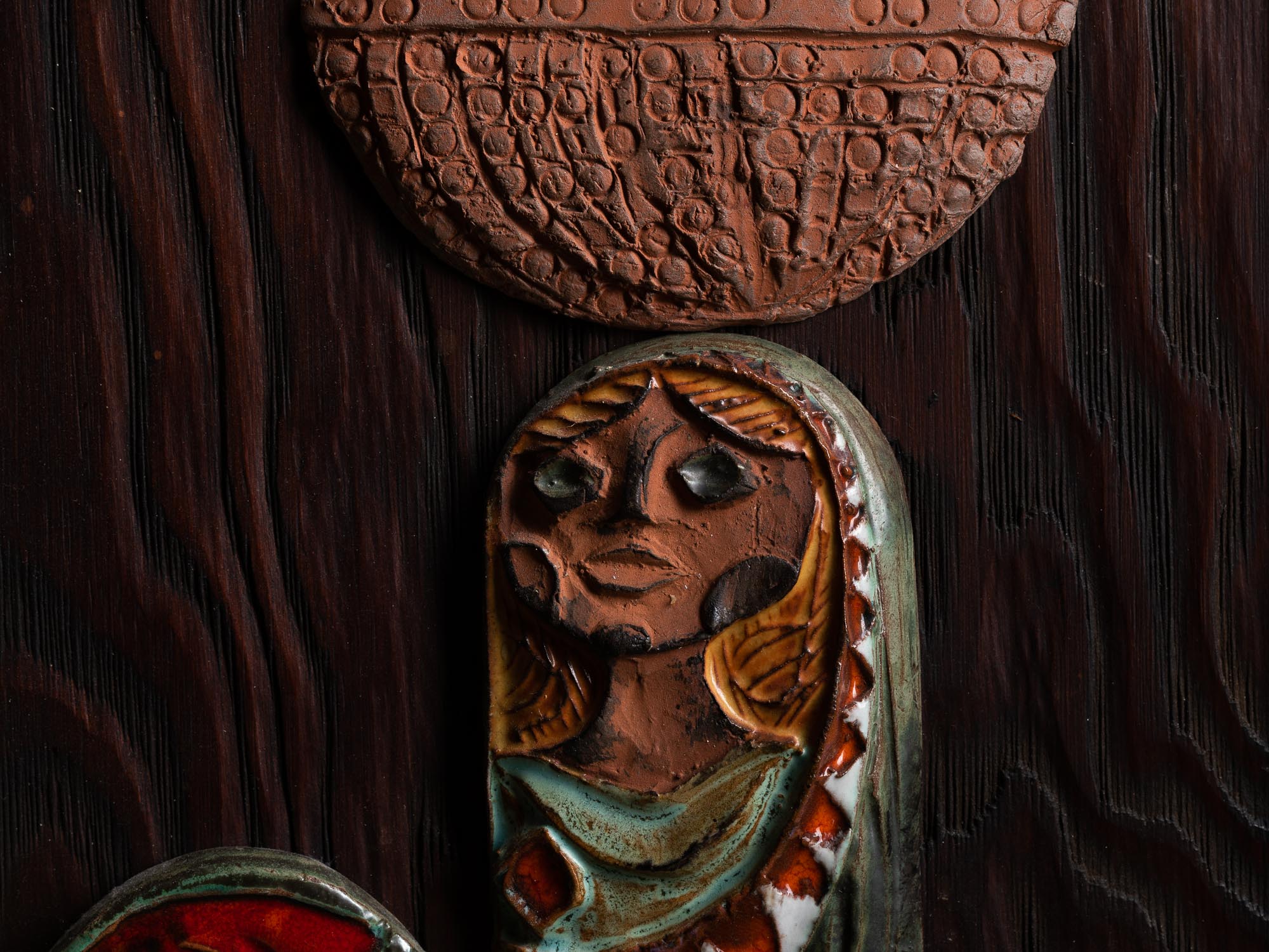 Plaque murale de Roland Zobel, Ateliers les Cyclades, France (vers 1965-70)..Wall hanging panel by Roland Zobel, Ateliers les Cyclades, France (ca. 1965-70)