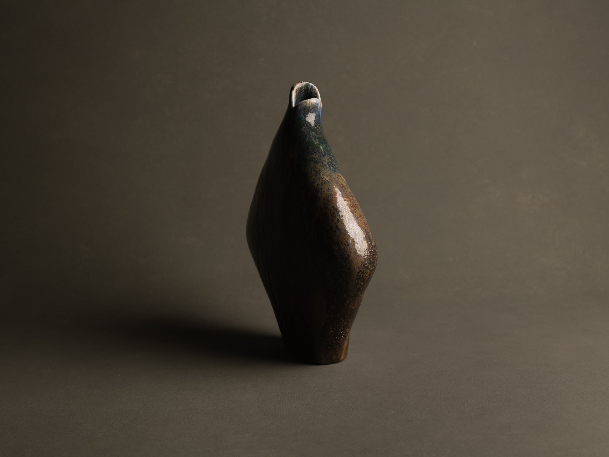 Duo de vases en grès de Brigitte Barten, Allemagne (1981)..Set of stoneware vases by Brigitte Barten, Germany (1981)