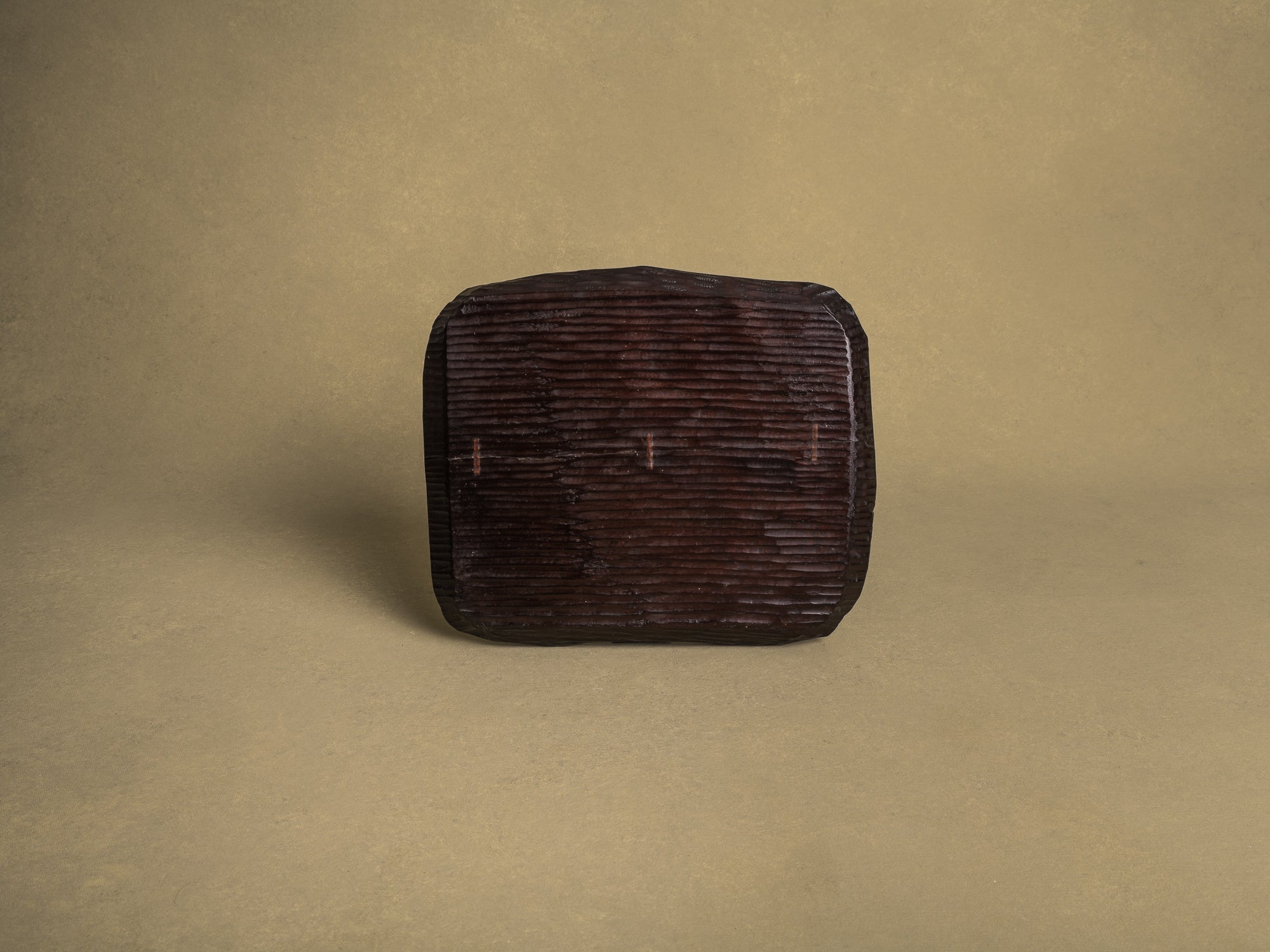 Coupe monoxyle / plateau à thé pour la cérémonie du thé, Japon (vers 1850-80)..Bowl / Mingei tea tray for senchabon tea ceremony, Japan (circa 1850-80)