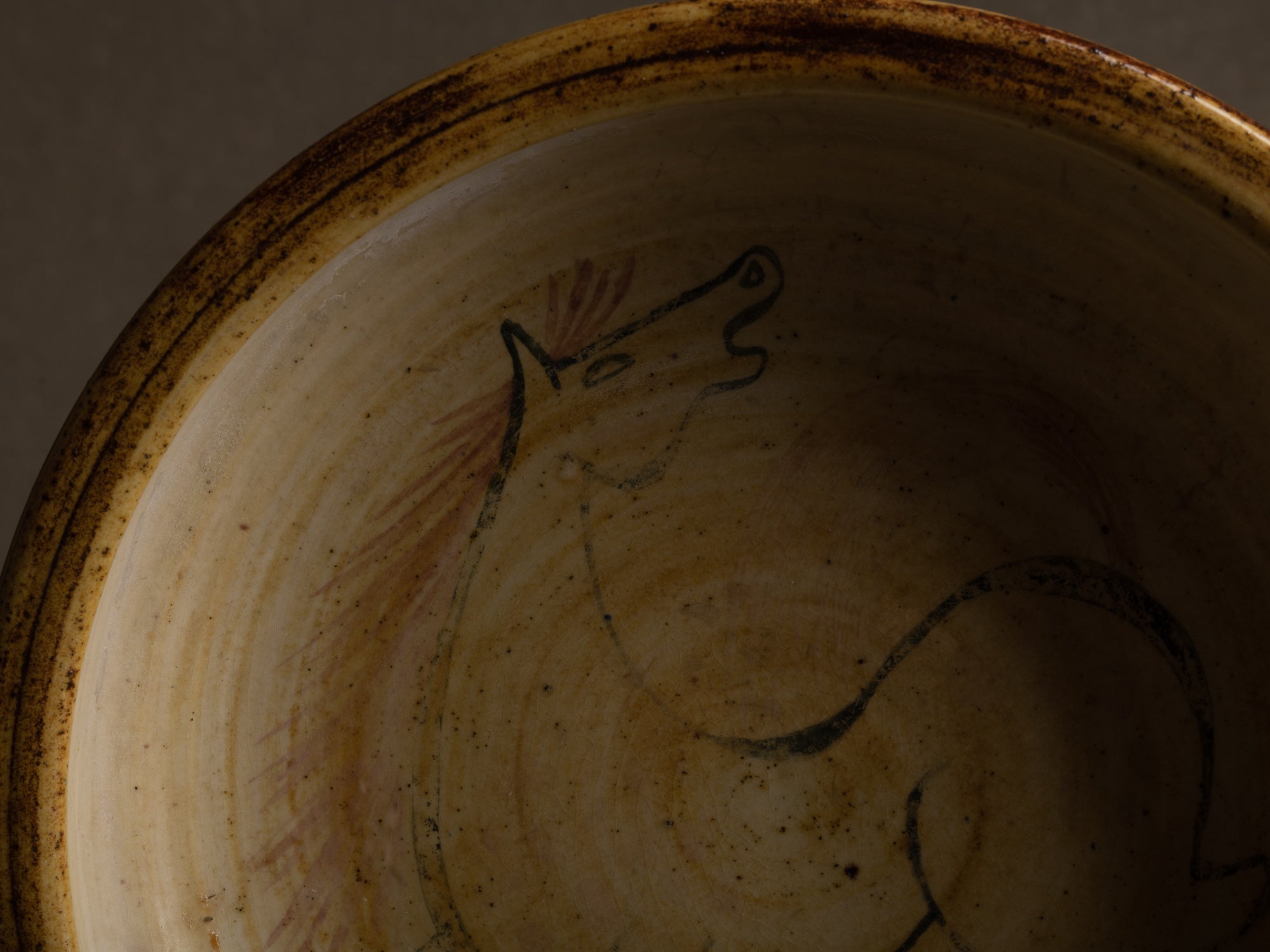 Coupe "cheval" de Fernand Lacaf et Françoise Delacourt Lacaf, France (vers 1960)..Horse bowl " by Fernand Lacaf and Françoise Delacourt Lacaf, France (circa 1960)