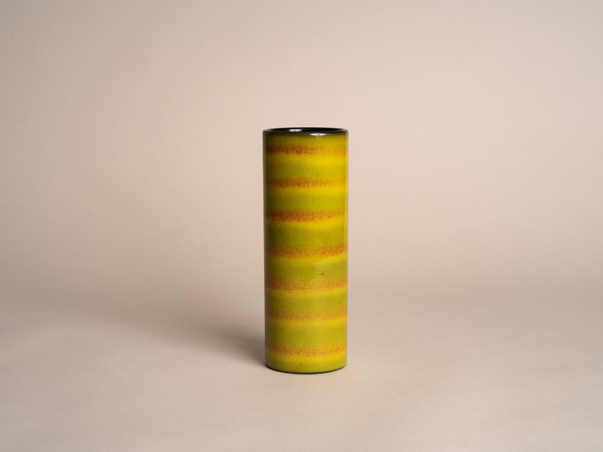 Vase rouleau de Fernand Elchinger à soufflenheim, France (vers 1957-58)..Cylindric vase by Fernand Elchinger in soufflenheim, France (circa 1957-58)
