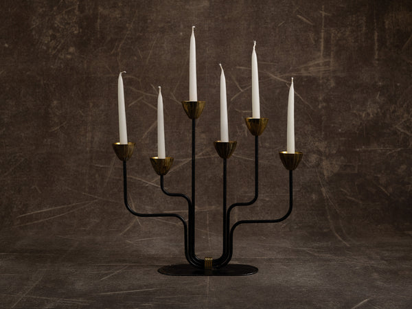 Candélabre modell 3231-77 par Gunnar Ander pour Ystad Metall, Suède (vers 1959)..Huge modell 3231-77 candle holder by Gunnar Ander for Ystad Metall, Sweden (circa 1959)