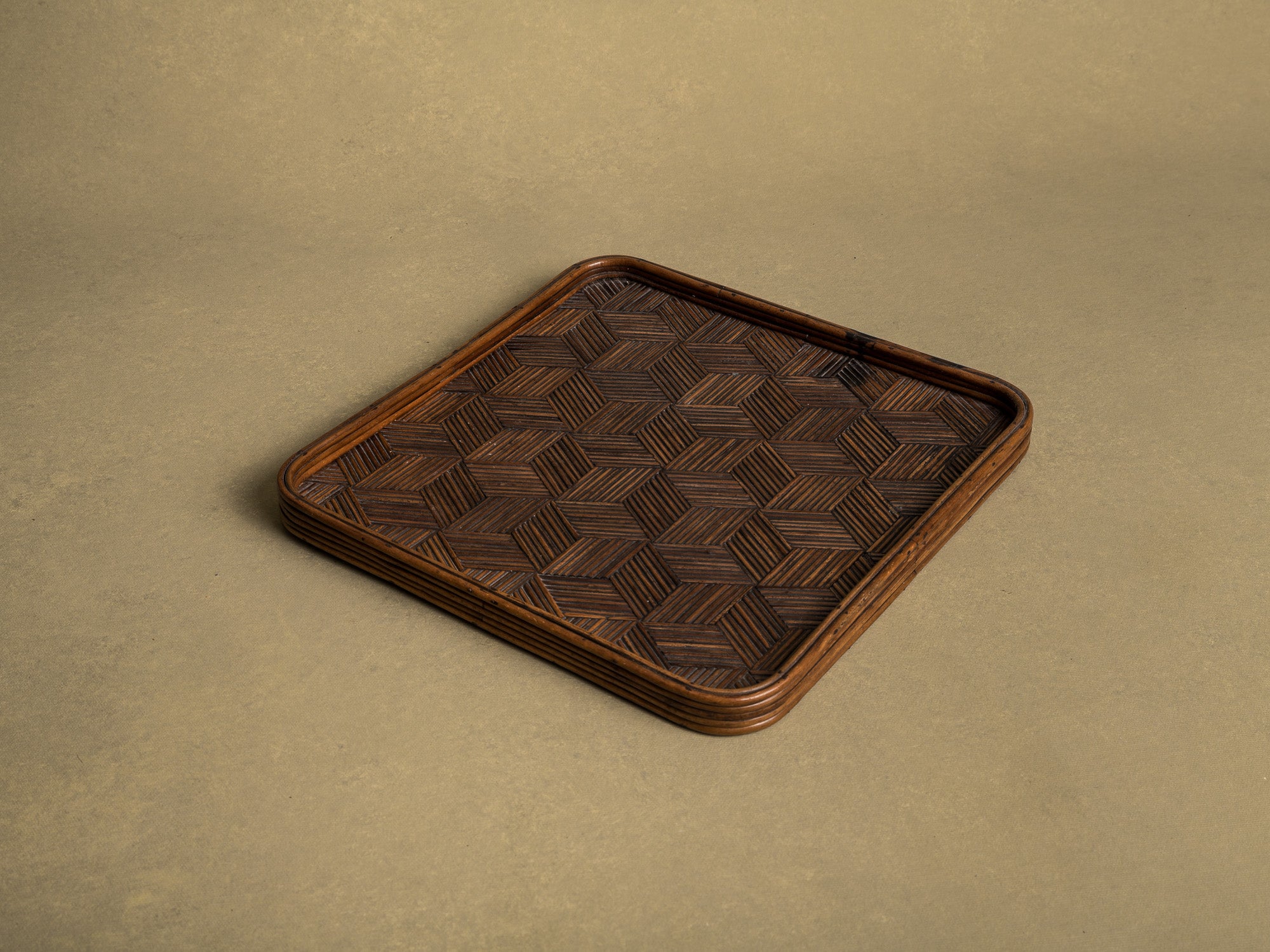 Ensemble de 2 plateaux à thé pour la cérémonie du thé, Japon (vers 1920)..Mingei tea tray for senchabon tea ceremony, Japan (circa 1920)