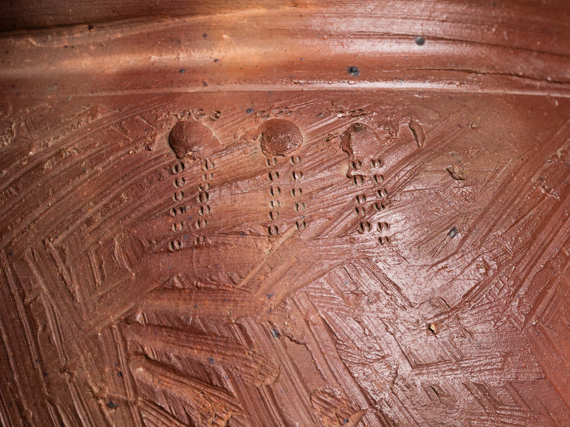 Pot monumental d'Hervé Rousseau à la Borne, France (vers 1985)..La Borne planter pot by Hervé Rousseau, France (circa 1985)