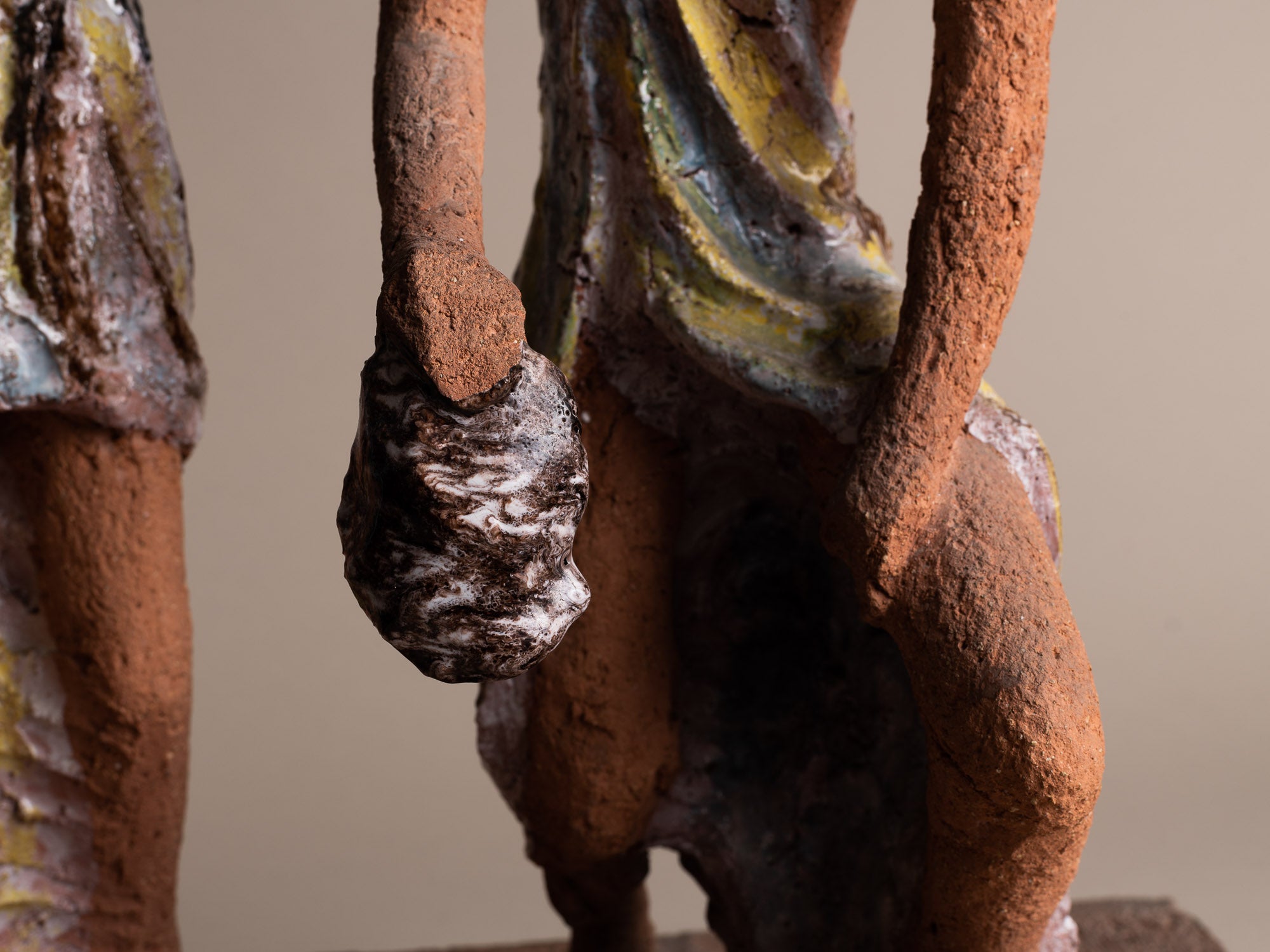 Exceptionnelle sculpture de Marino Le Vaucour, France (1959)..Rare Clay Vallauris sculpture by Marino Le Vaucour, France (1959)