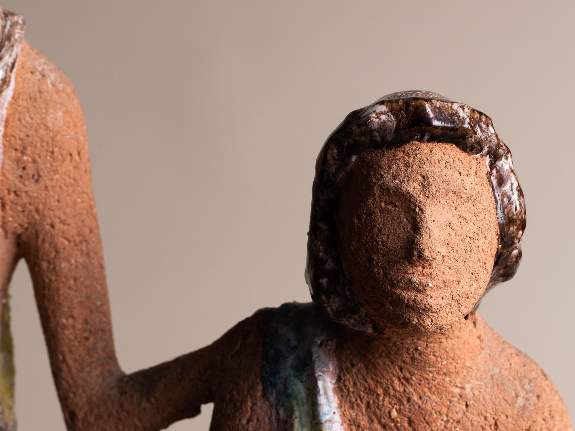 Exceptionnelle sculpture de Marino Le Vaucour, France (1959)..Rare Clay Vallauris sculpture by Marino Le Vaucour, France (1959)