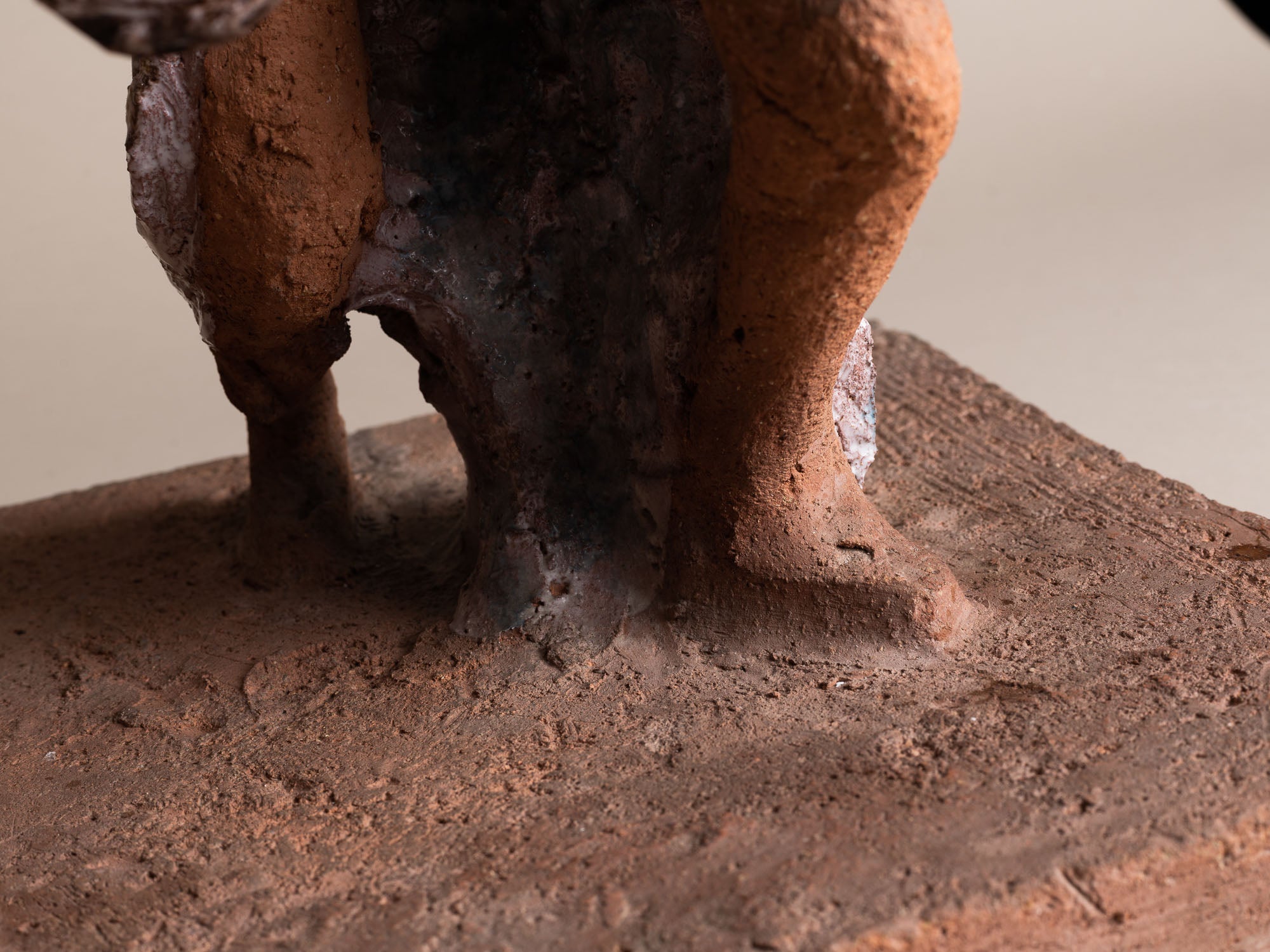 Exceptionnelle sculpture de Marino Le Vaucour, France (1959)..Rare Clay Vallauris sculpture by Marino Le Vaucour, France (1959)
