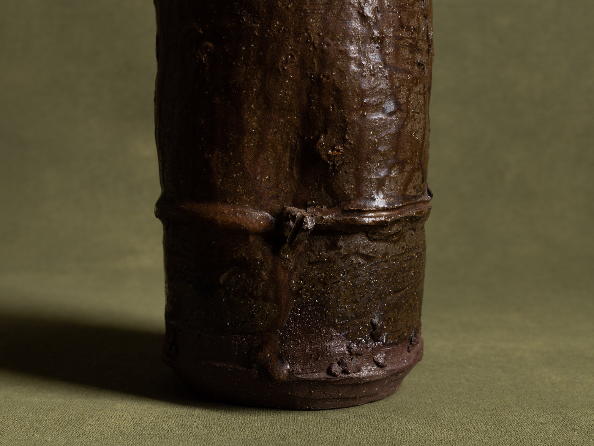 Mizusashi, pot couvert à eau, Japon (ère Shōwa)..Seto ware water pot Mizusashi , Japan (Shōwa era)