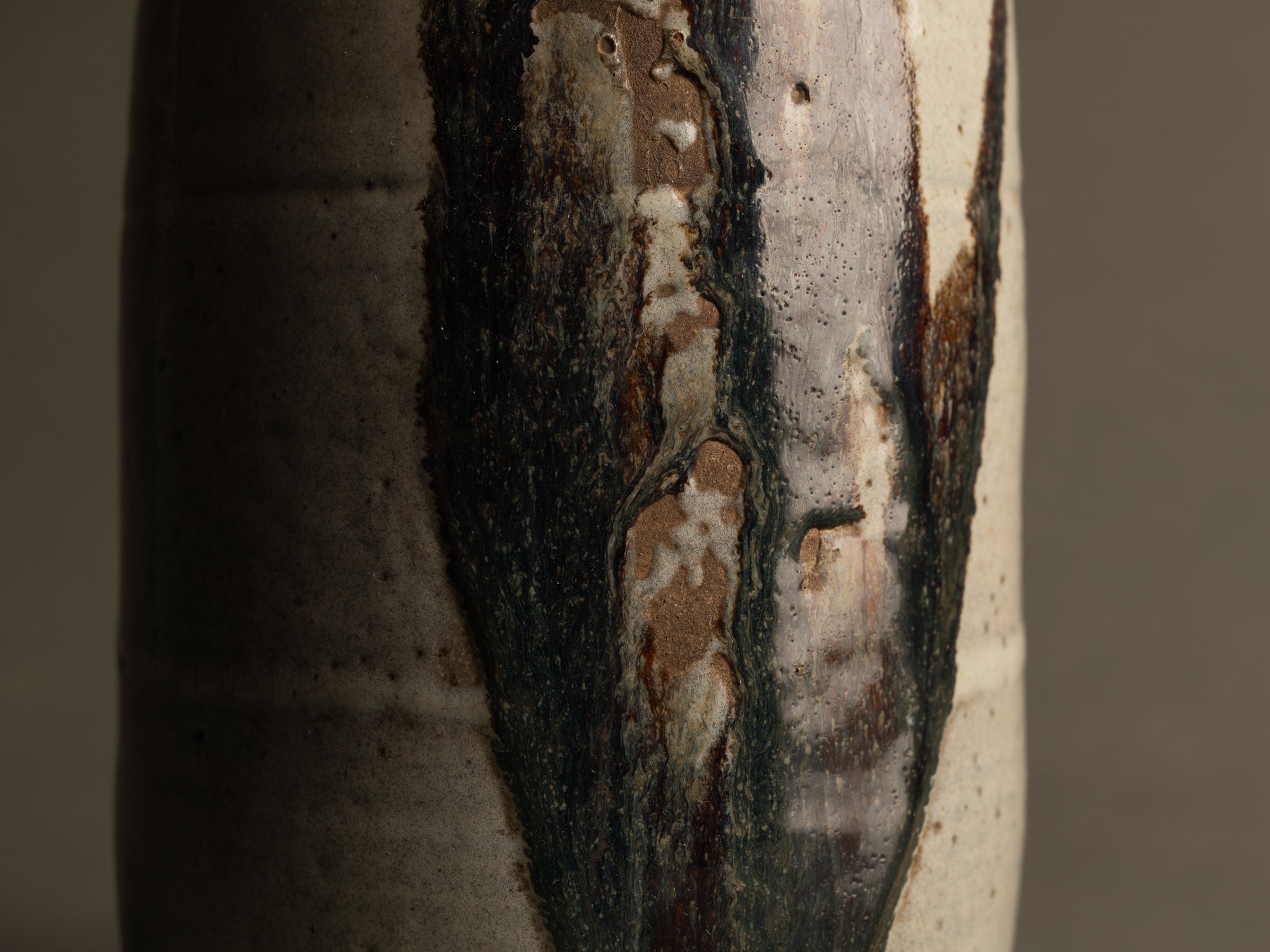 Mizusashi, Pot couvert à eau de type Seto, Japon (ére Taishō  / Shōwa)..Seto ware water pot Mizusashi , Japan (Taishō  / Shōwa Era)