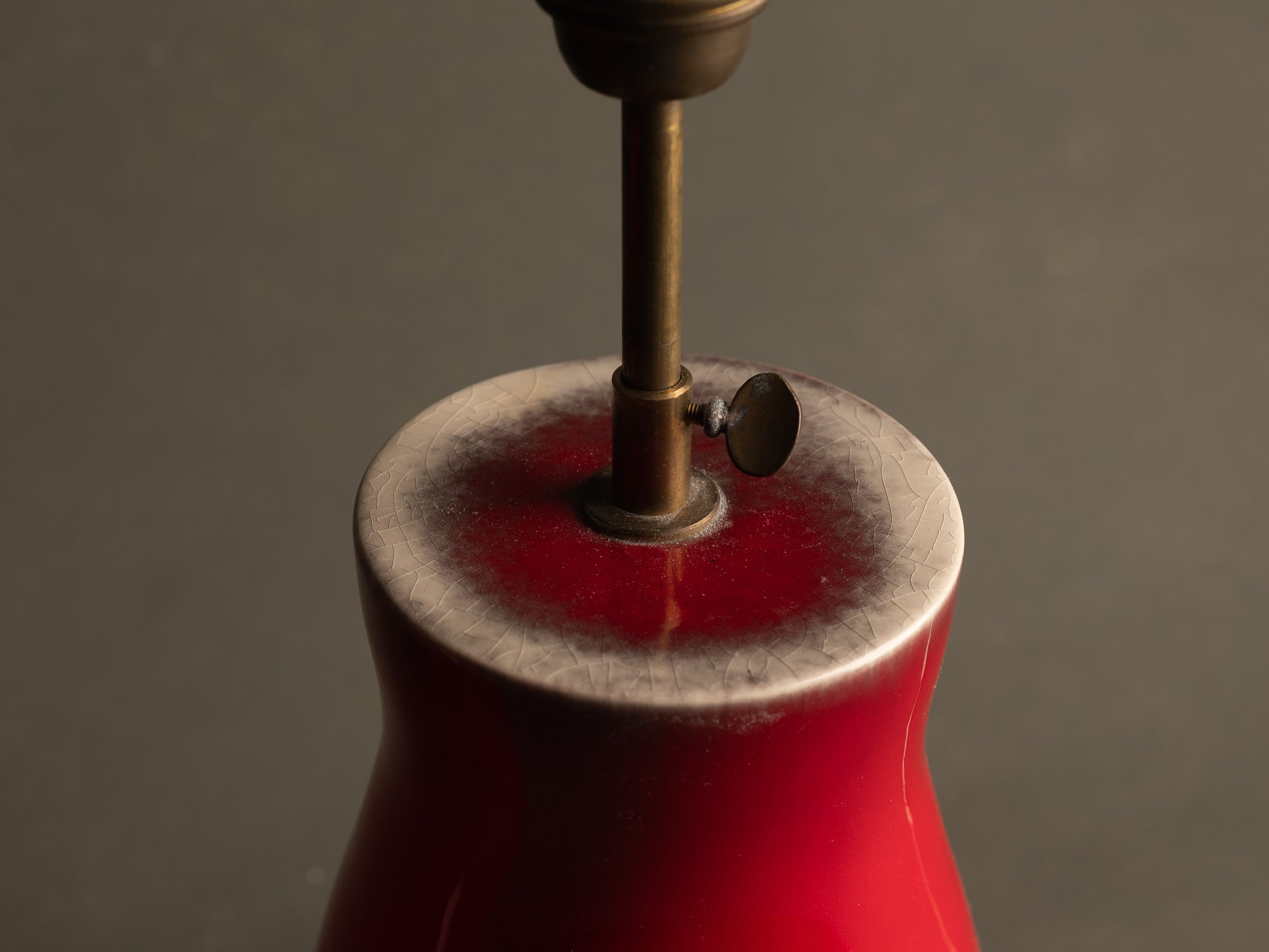 Paire de lampes en faïence, Italie (années 1970)..Pair of ceramic table lamps, Italy (1970)