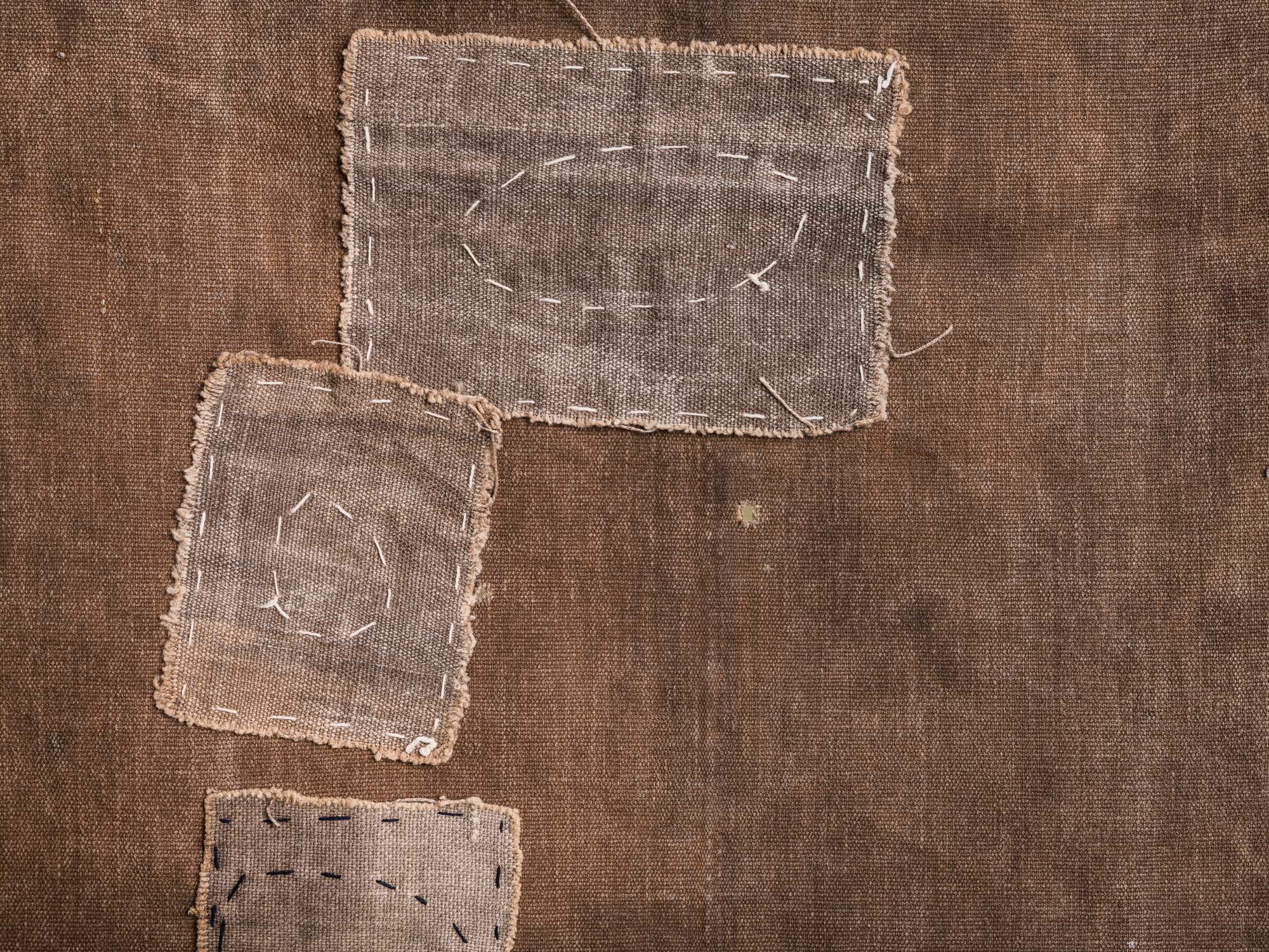 Mitate, sakabukuro, ancien fragment de sac à saké, Japon (fin d'époque Edo / début de l'ère Meiji)..Mitate, Sakabukuro, old fragment of sake bag, Japan (late Edo period / early Meiji period)