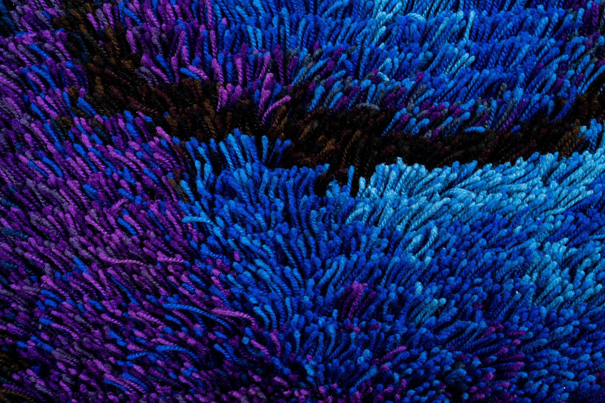 Tapisserie / Tapis Ryijy en laine, Finlande (vers 1968)..Ryijy rug / wall tapestry, Finland (ca. 1968)