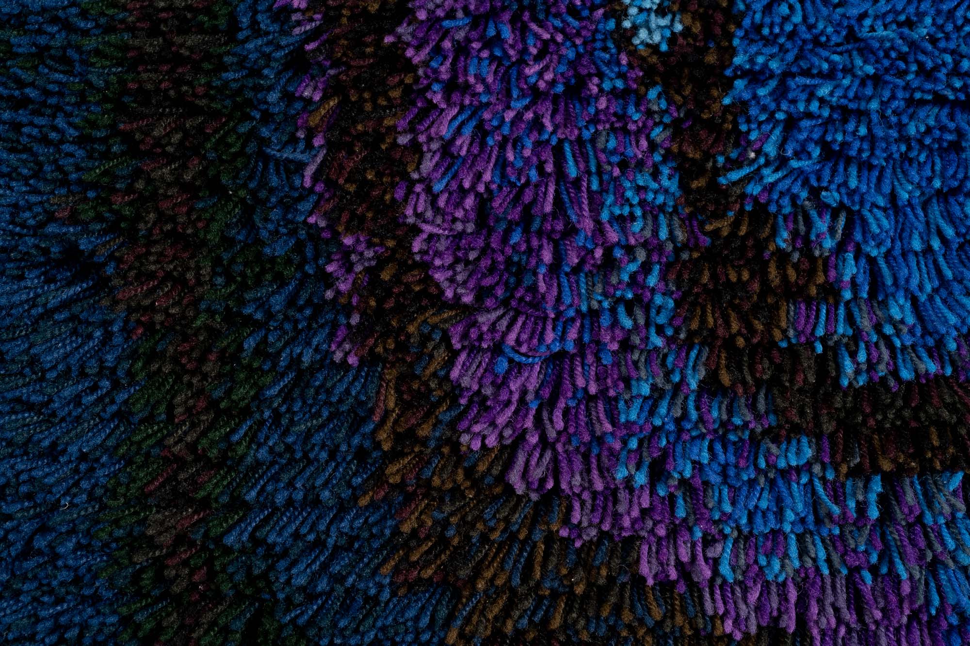 Tapisserie / Tapis Ryijy en laine, Finlande (vers 1968)..Ryijy rug / wall tapestry, Finland (ca. 1968)