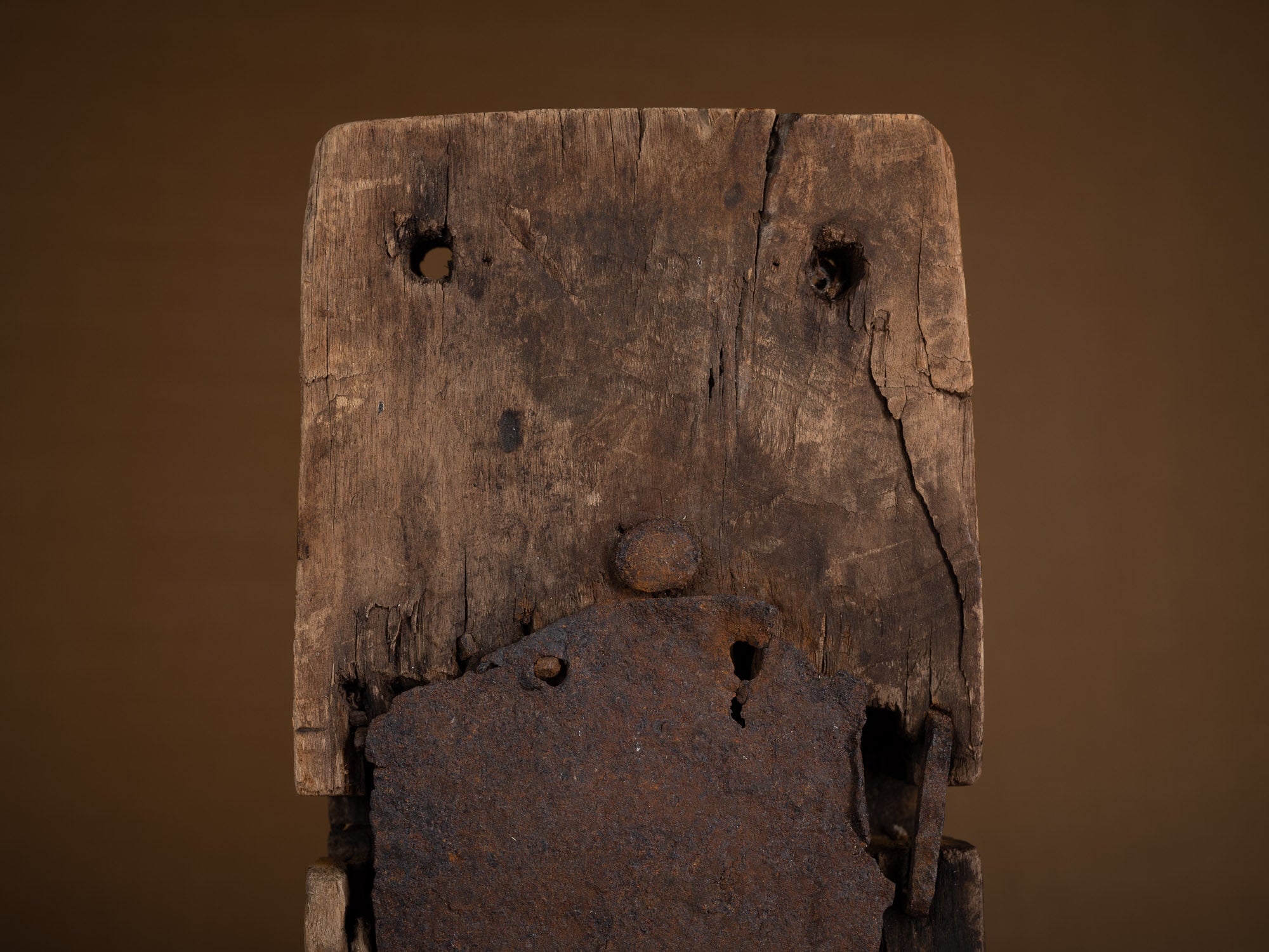 Rare serrure ancienne, art paysan, Suède (XVIIIe siècle)..Rare old lock, peasant art, Sweden (18th century)