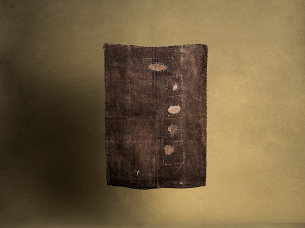 Mitate, sakabukuro, ancien fragment de sac à saké, Japon (fin d'époque Edo / début de l'ère Meiji)..Mitate, Sakabukuro, old fragment of sake bag, Japan (late Edo period / early Meiji period)