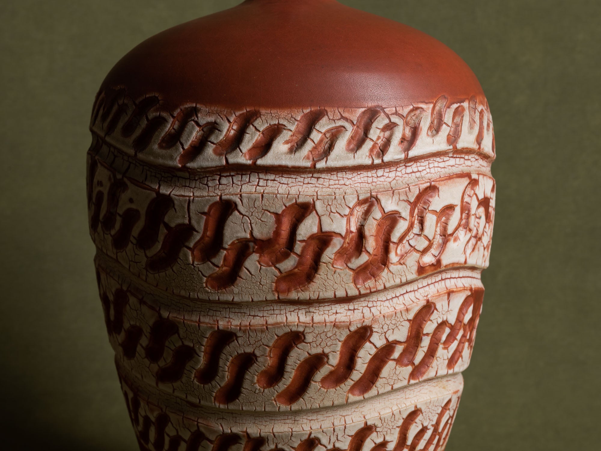 Rare grande lampe de table de Pol Chambost, France (vers 1935-36)..Rare table lamp by Pol Chambost, France (circa 1935-36)