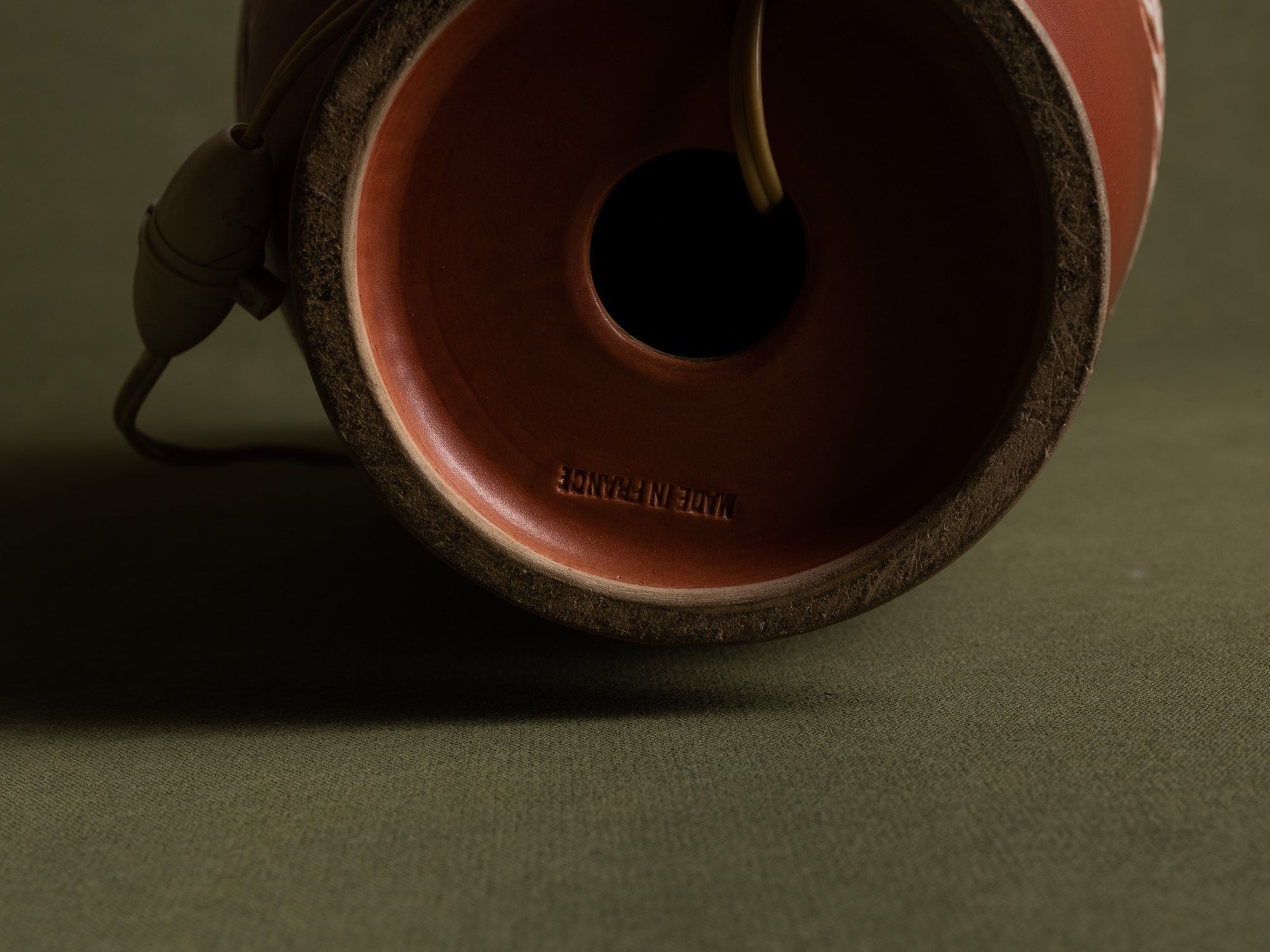 Rare grande lampe de table de Pol Chambost, France (vers 1935-36)..Rare table lamp by Pol Chambost, France (circa 1935-36)