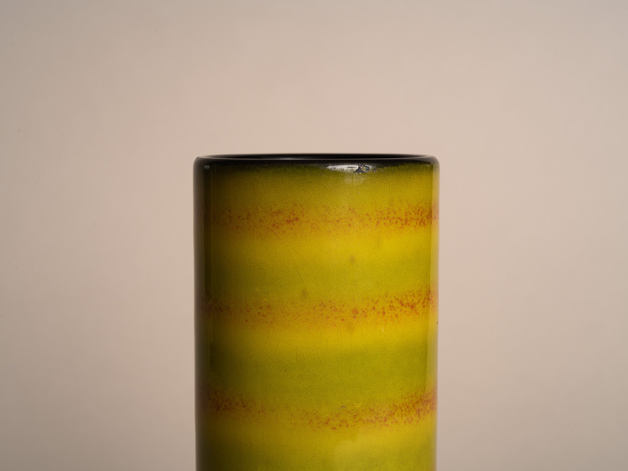 Vase rouleau de Fernand Elchinger à soufflenheim, France (vers 1957-58)..Cylindric vase by Fernand Elchinger in soufflenheim, France (circa 1957-58)