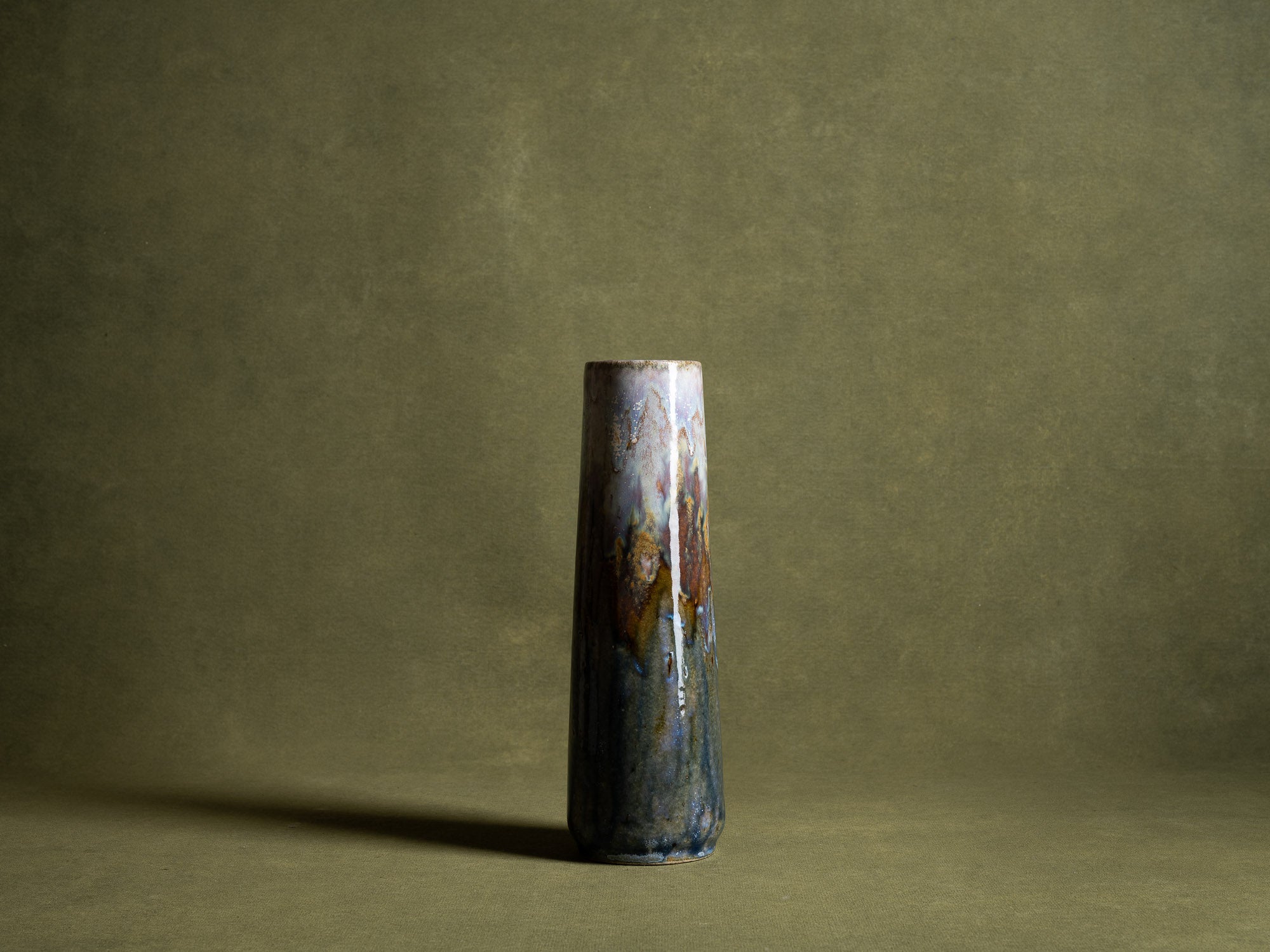 Vase en grès Art Nouveau par Alphonse Gentil & François Bourdet à Billancourt, France (vers 1910)..Art Nouveau stoneware Vase by Gentil & Bourdet, France (circa 1910)