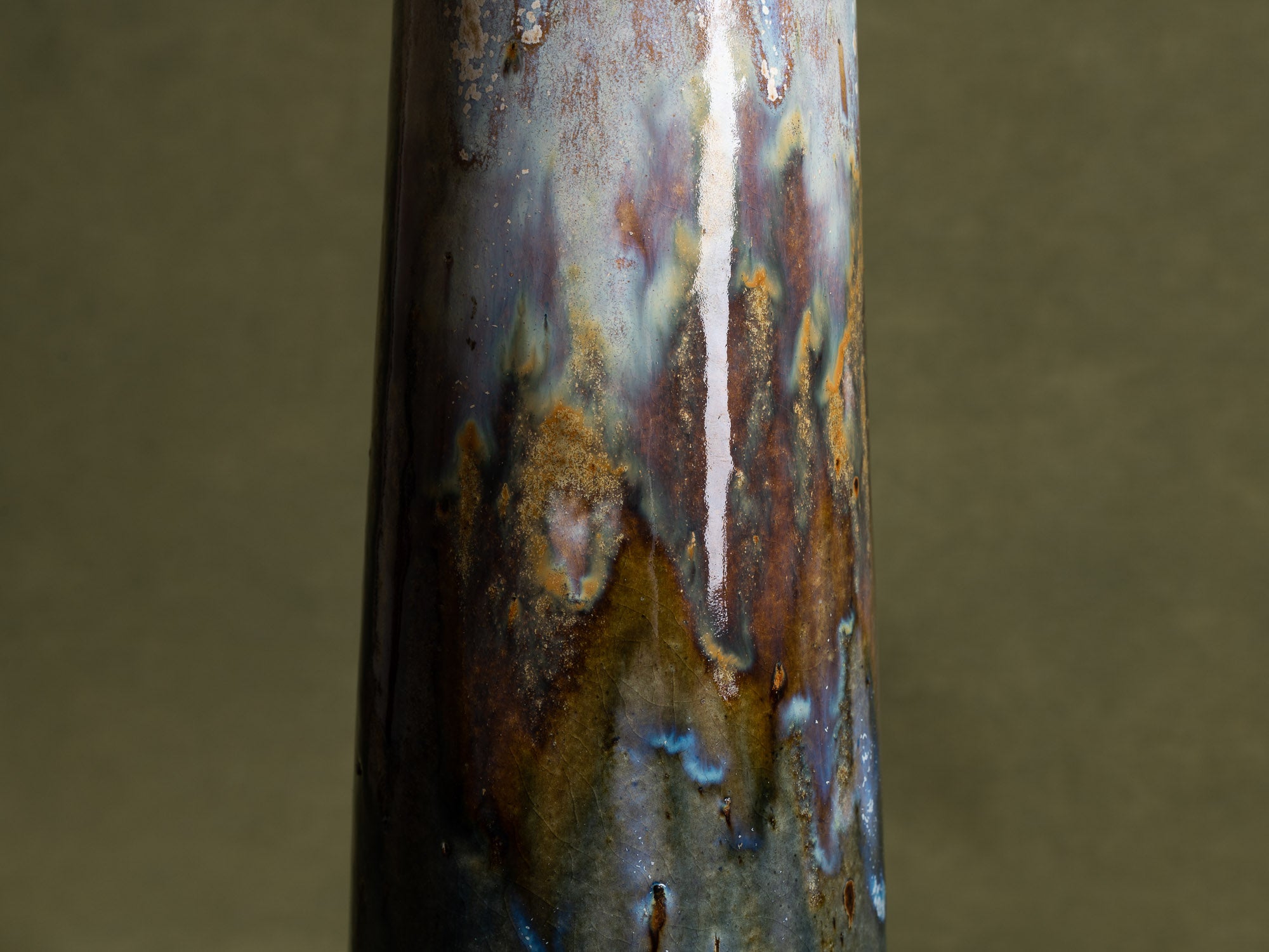 Vase en grès Art Nouveau par Alphonse Gentil & François Bourdet à Billancourt, France (vers 1910)..Art Nouveau stoneware Vase by Gentil & Bourdet, France (circa 1910)