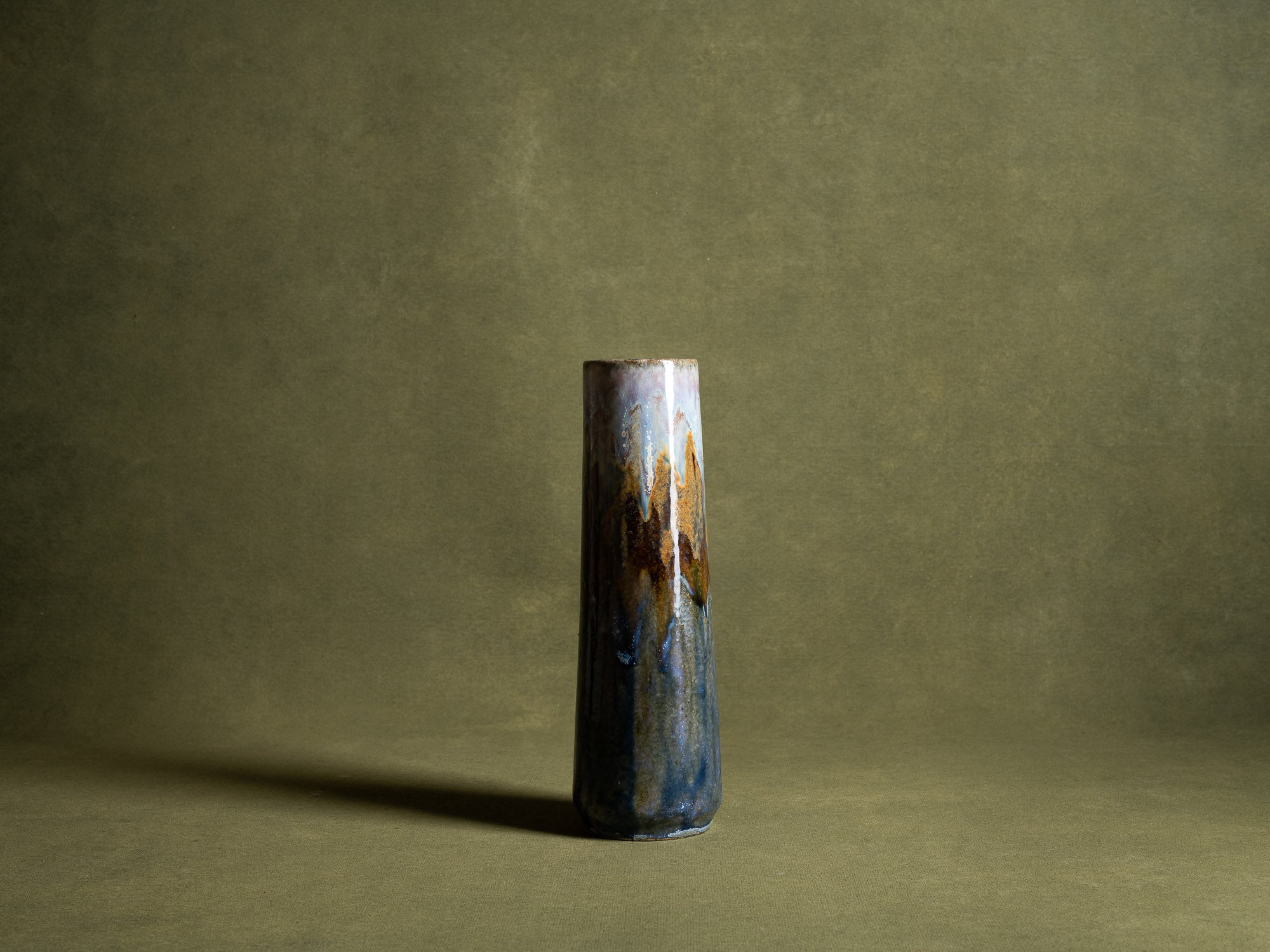 Vase en grès Art Nouveau par Alphonse Gentil & François Bourdet à Billancourt, France (vers 1910)..Art Nouveau stoneware Vase by Gentil & Bourdet, France (circa 1910)