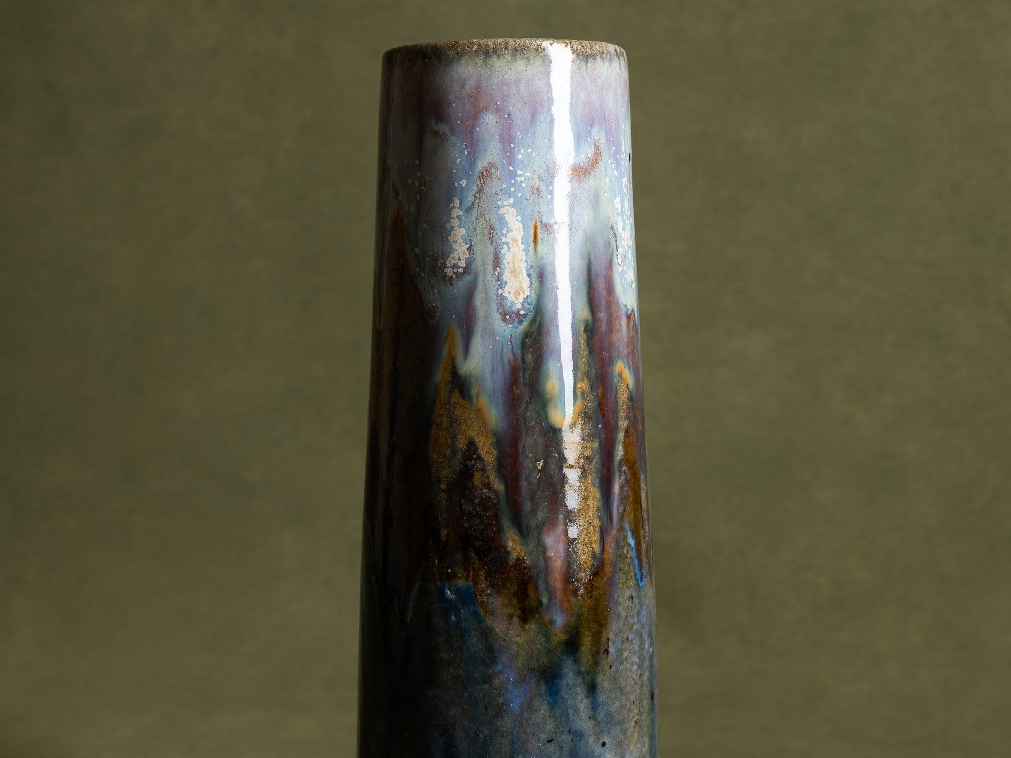 Vase en grès Art Nouveau par Alphonse Gentil & François Bourdet à Billancourt, France (vers 1910)..Art Nouveau stoneware Vase by Gentil & Bourdet, France (circa 1910)