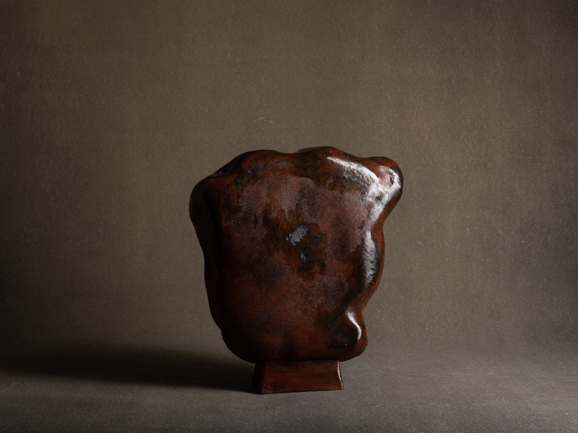 Important vase pique‑fleurs de Henri‑Georges Dupetit, France (vers 1955)..Outstanding ikebana vase by Henri‑Georges Dupetit, France (circa 1955)
