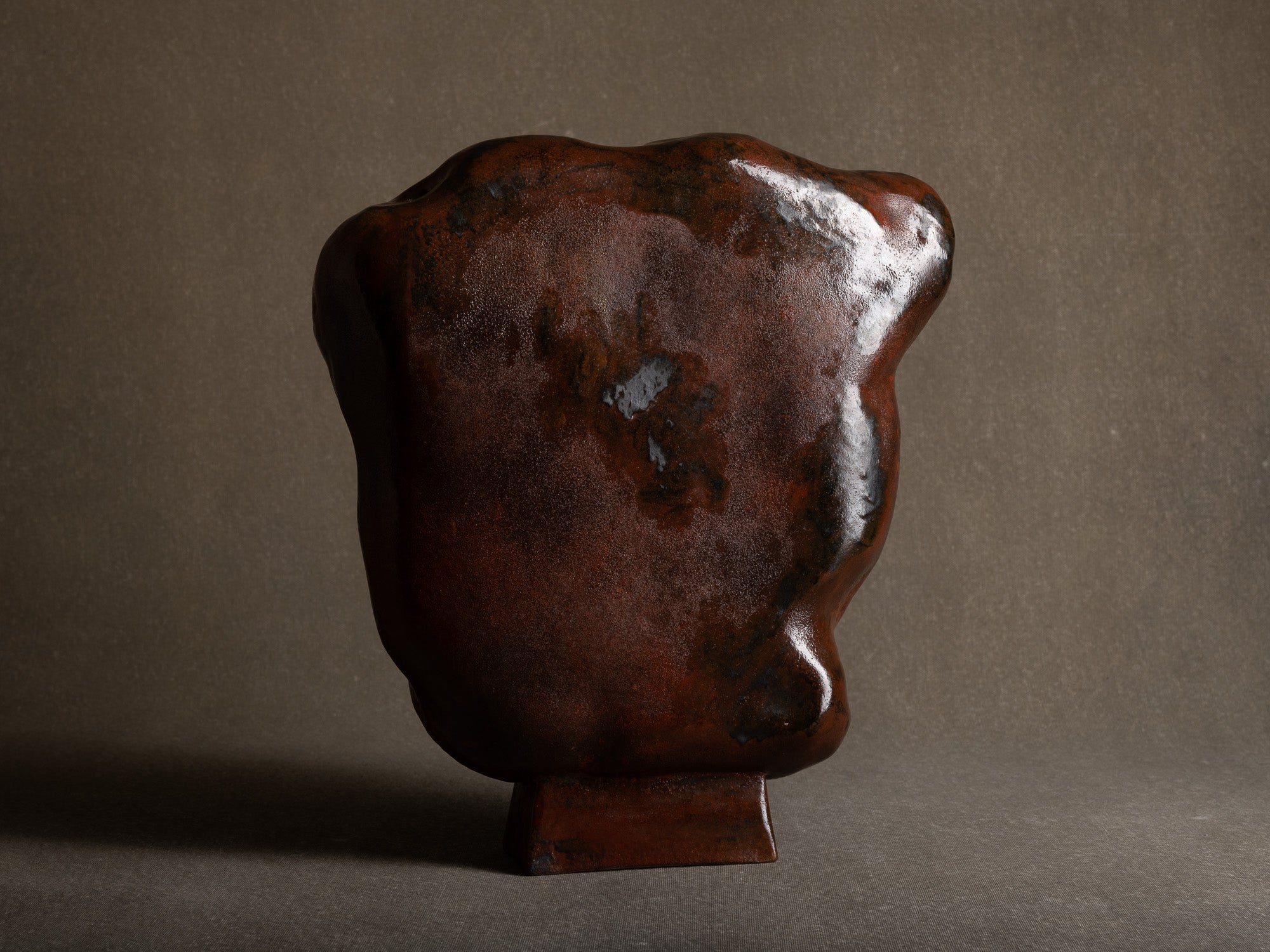 Important vase pique‑fleurs de Henri‑Georges Dupetit, France (vers 1955)..Outstanding ikebana vase by Henri‑Georges Dupetit, France (circa 1955)