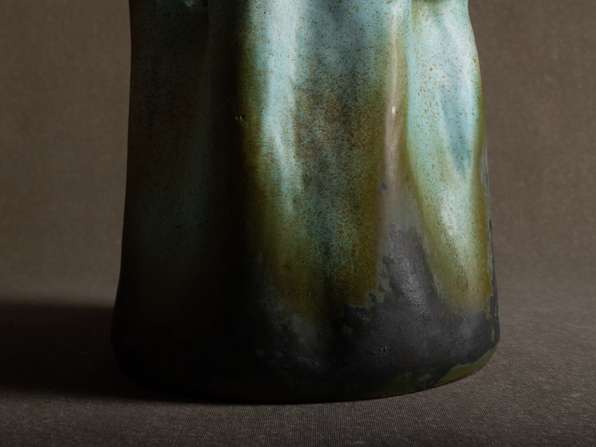 Important vase lichen de Henri‑Georges Dupetit, France (vers 1955)..Outstanding ikebana lichen vase by Henri‑Georges Dupetit, France (circa 1955)