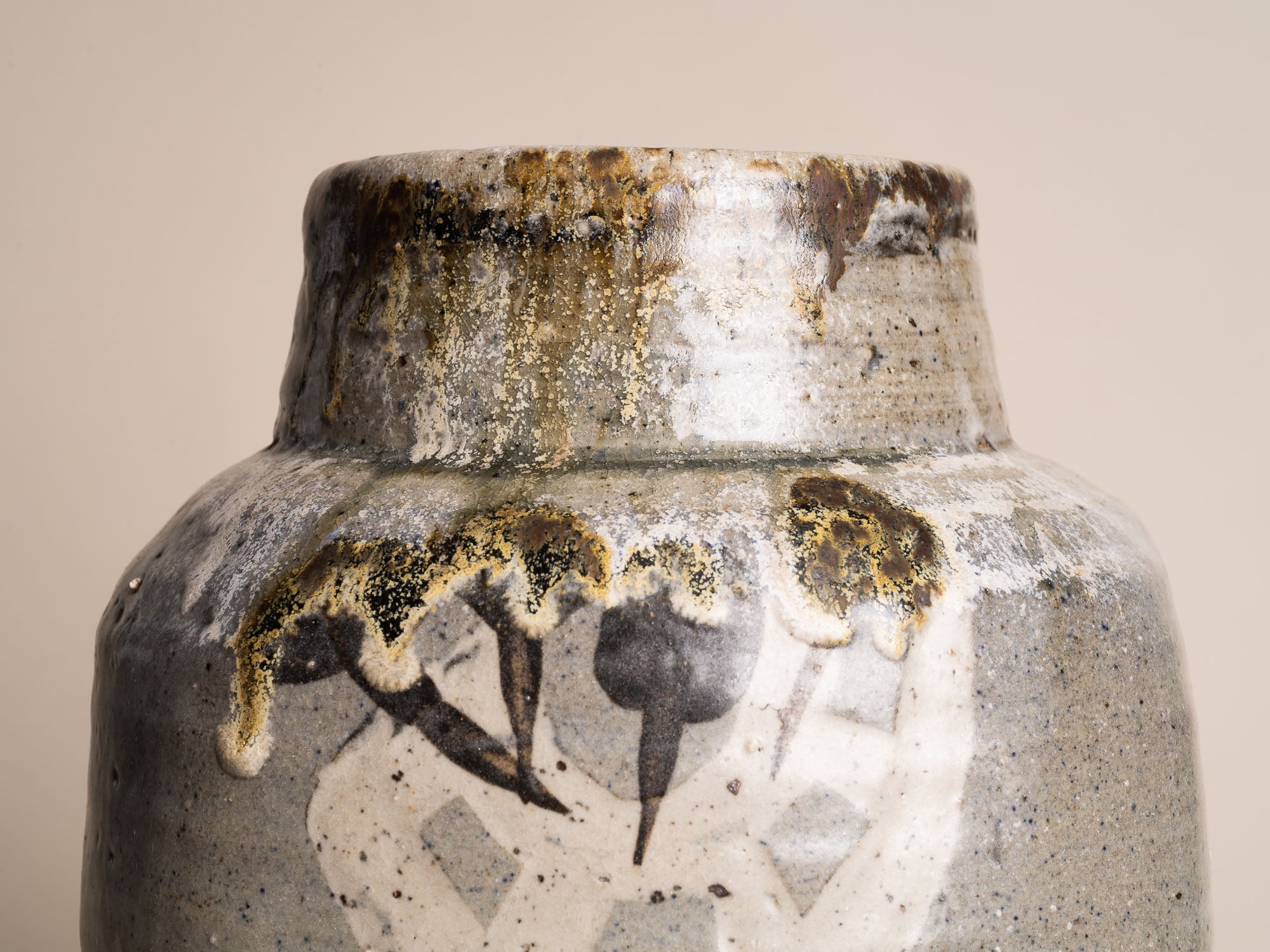 Important Vase de Janet Stedman à La Borne, France (Début des années 1970)..Important Vase by Janet Stedman at La Borne, France (early 1970's)