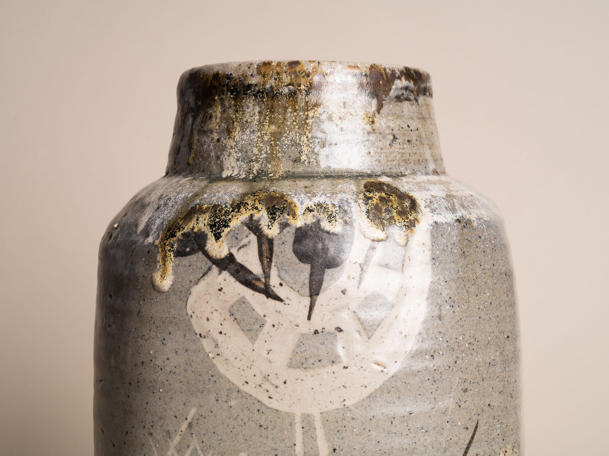 Important Vase de Janet Stedman à La Borne, France (Début des années 1970)..Important Vase by Janet Stedman at La Borne, France (early 1970's)