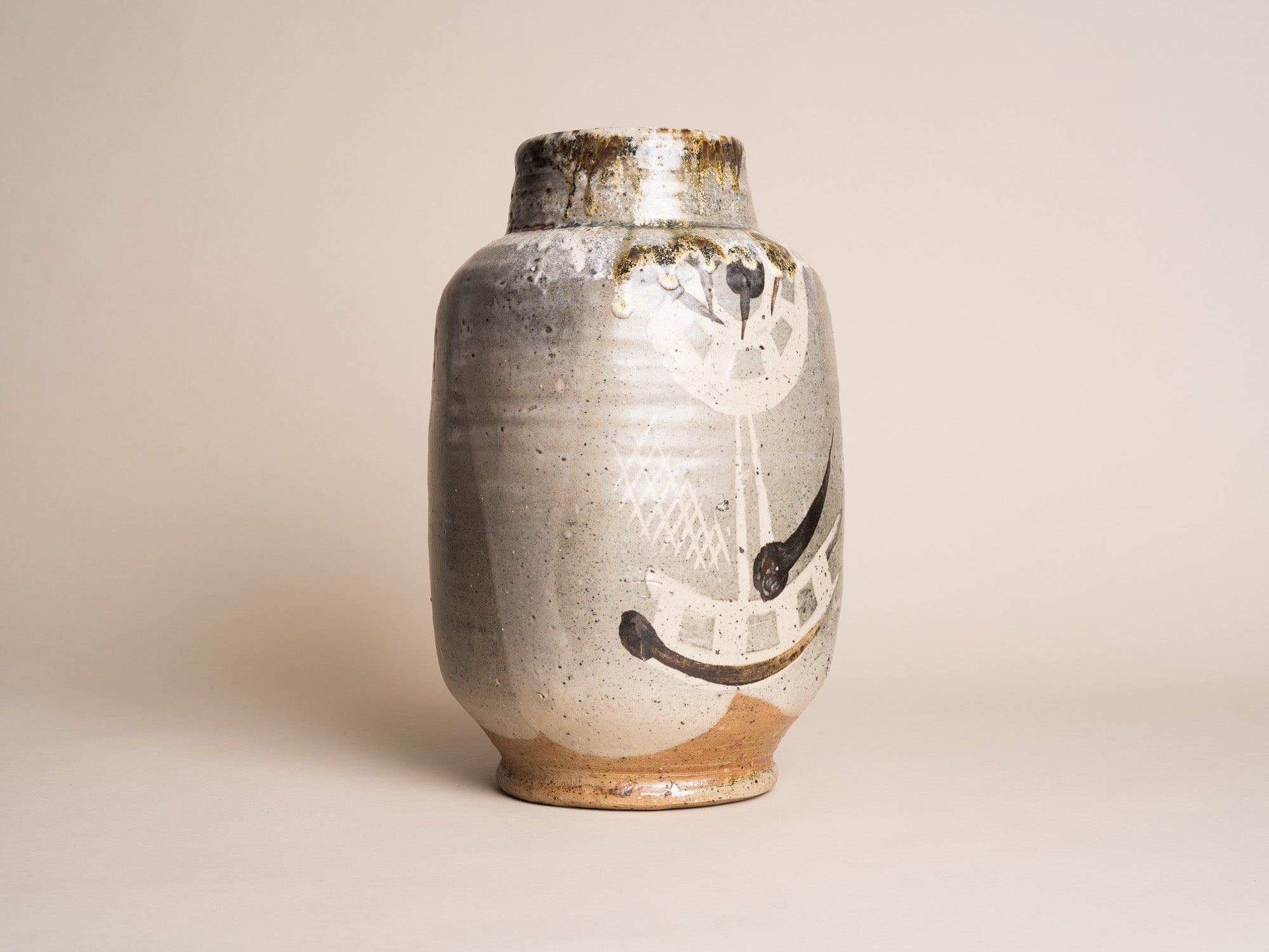 Important Vase de Janet Stedman à La Borne, France (Début des années 1970)..Important Vase by Janet Stedman at La Borne, France (early 1970's)