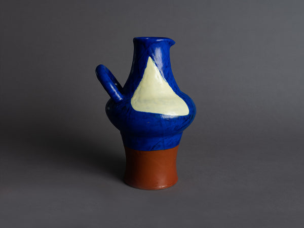 Rare vase ansé de Jean Mégard (Groupe Espace), France (1952)..Huge freeform vase by Jean Mégard (Groupe Espace), Biot, France (1952)