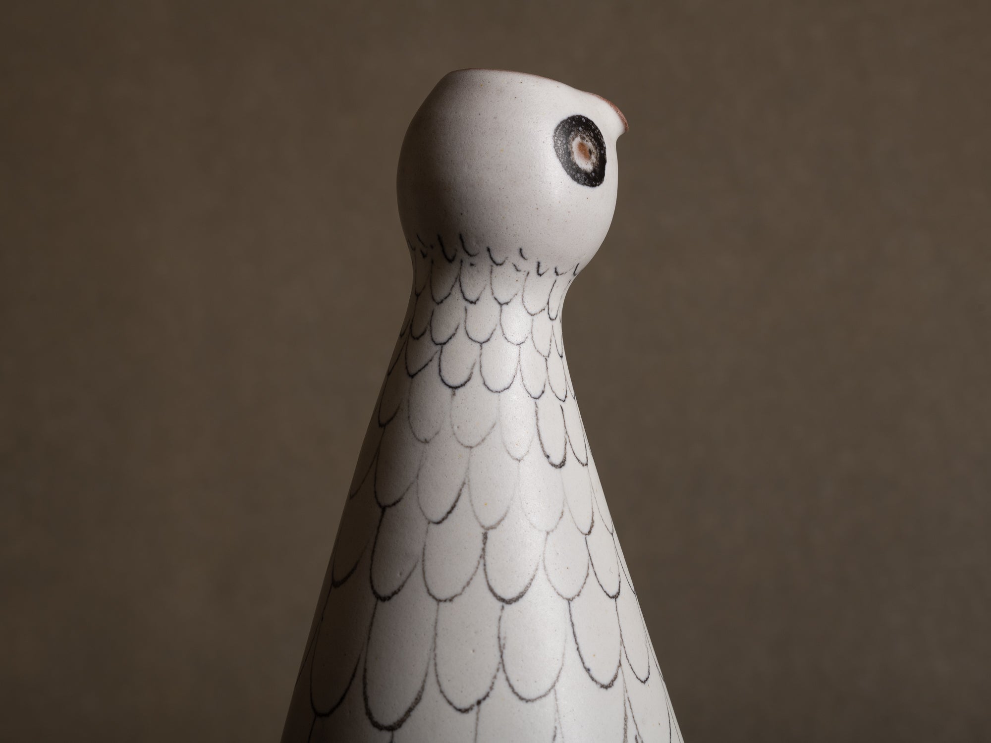 Vase-Sculpture oiseau en faïence par Maria Kohler pour Villeroy & Boch, Allemagne (années 1950)..Vase-Sculpture bird in earthenware by Maria Kohler for Villeroy & Boch, Germany (1950s)