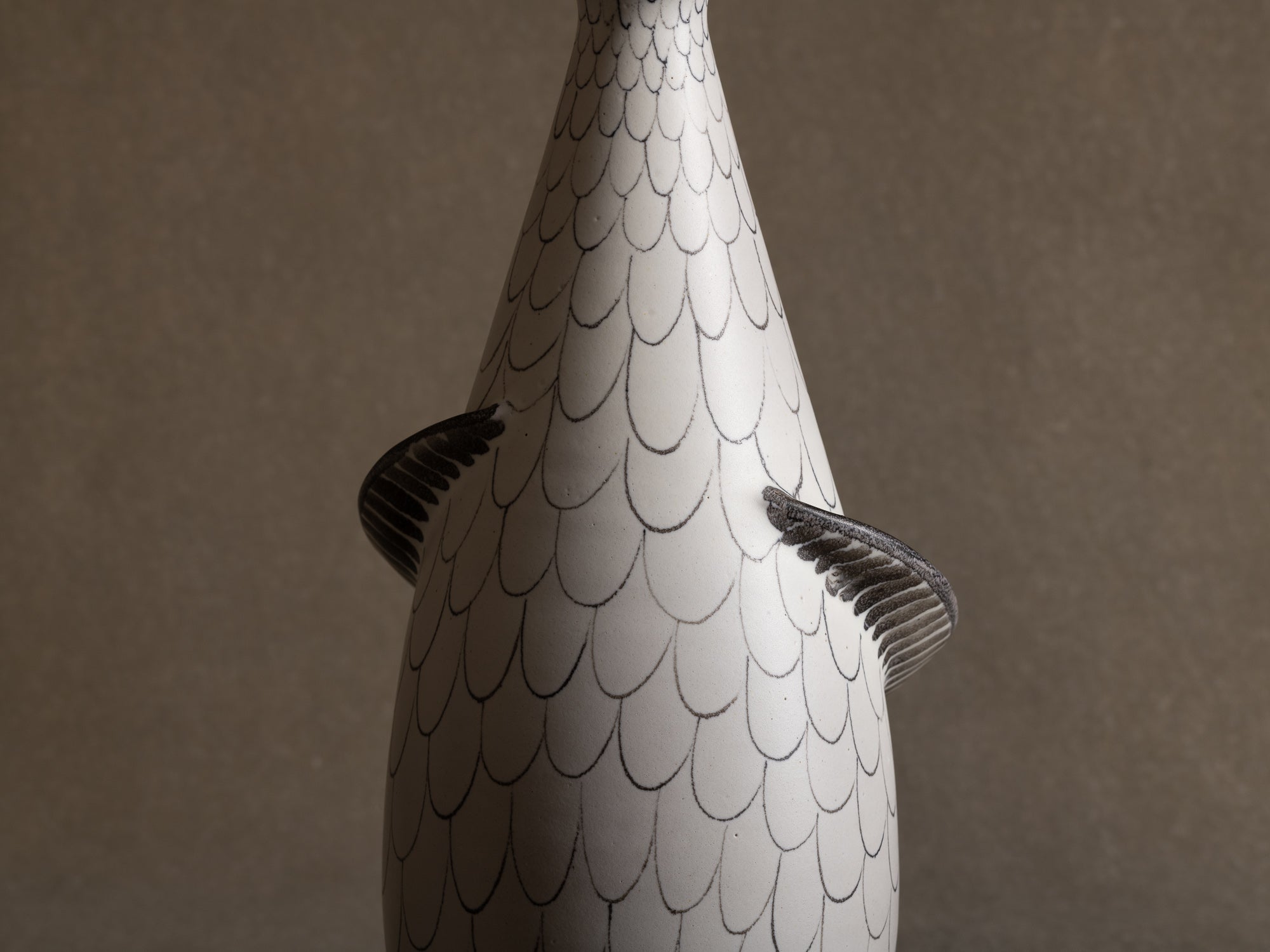 Vase-Sculpture oiseau en faïence par Maria Kohler pour Villeroy & Boch, Allemagne (années 1950)..Vase-Sculpture bird in earthenware by Maria Kohler for Villeroy & Boch, Germany (1950s)
