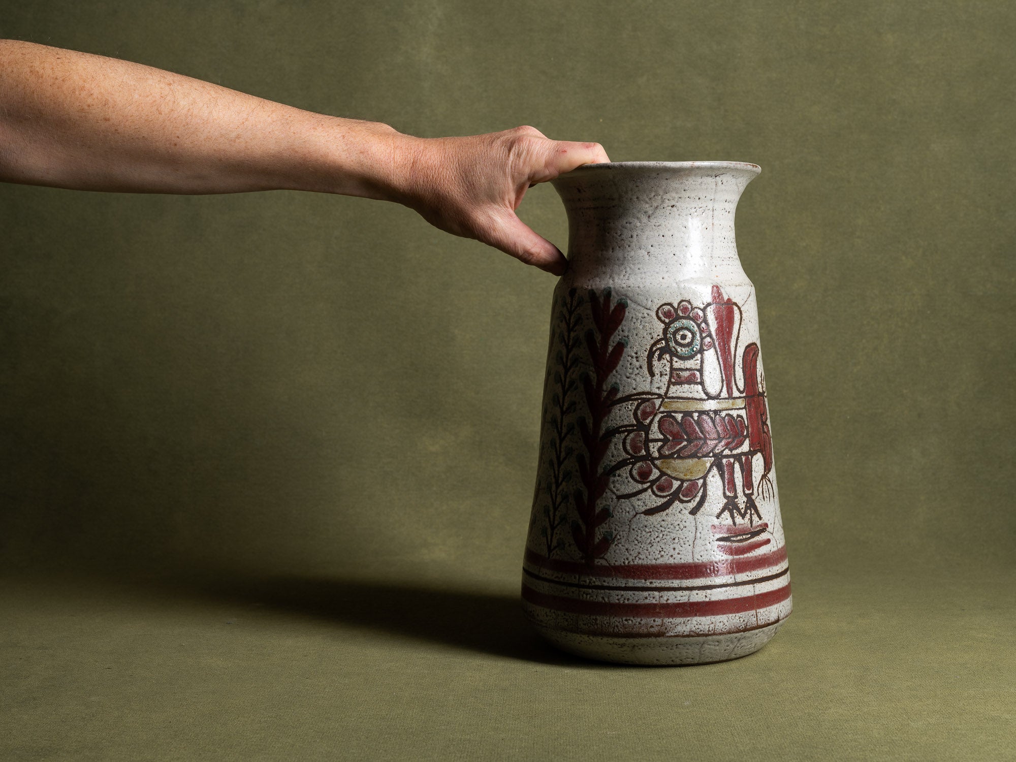 Important vase de Michel Barbier & Gustave Reynaud, Atelier du Mûrier, France (vers 1955-60)..Huge Vallauris vase by Michel Barbier & Gustave Reynaud, France (circa 1955-60)