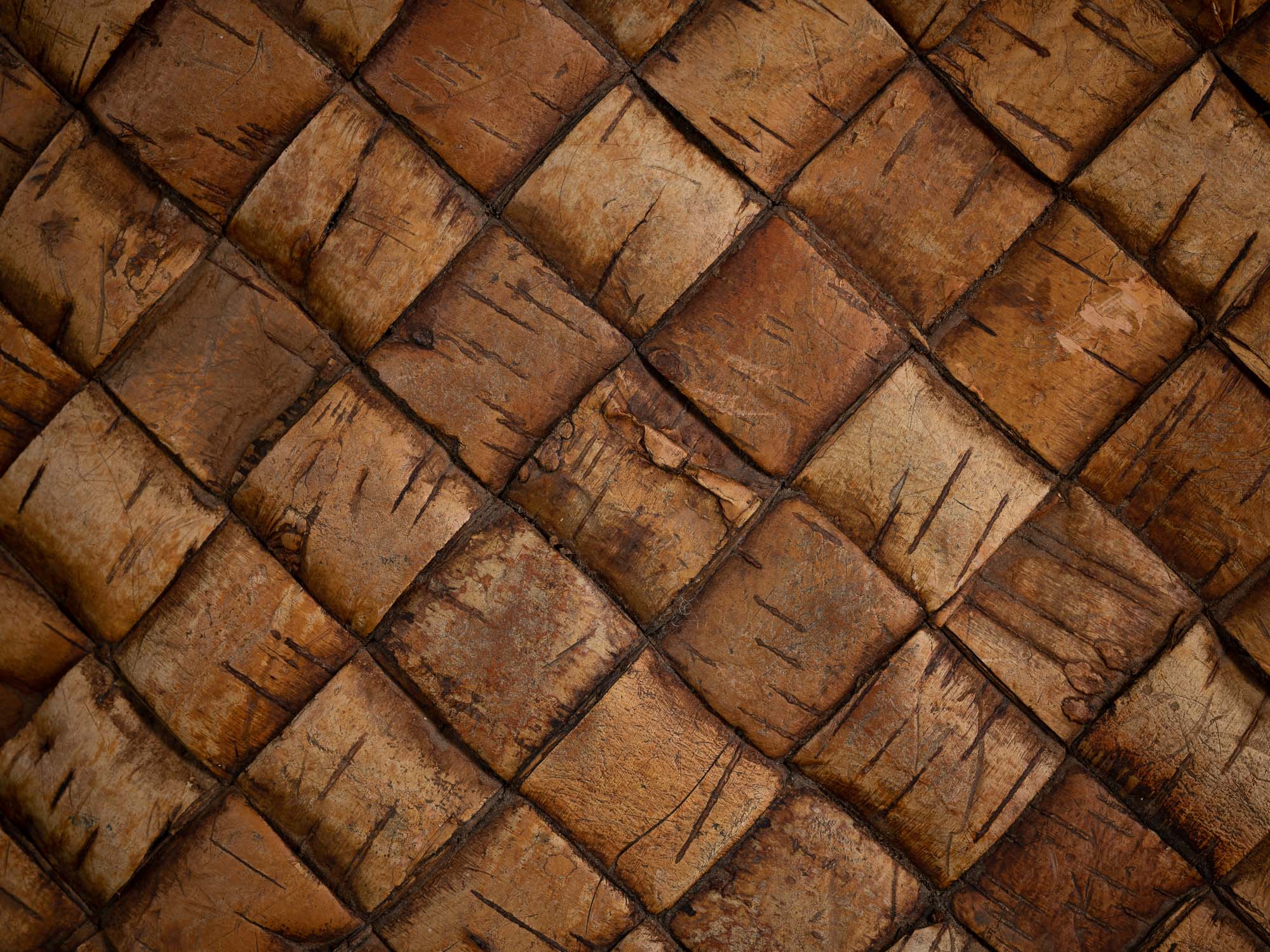 Sac à dos en vannerie d'écorce de bouleau, Suède (Début du XXe siècle)..Birch basketwork backpack, Sweden (early 20th century)