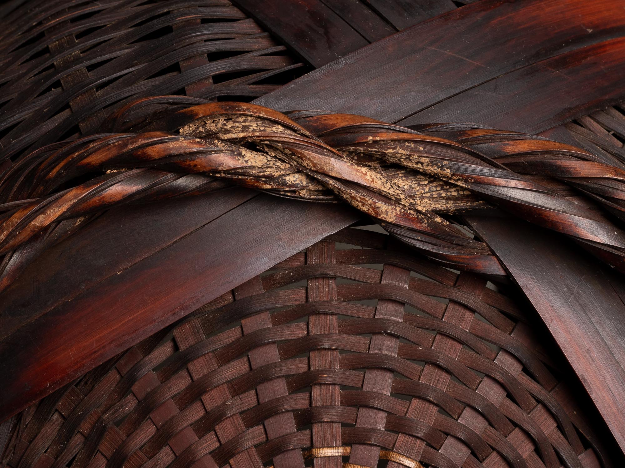 Hanakago, Panier en bambou pour l'ikebana, Japon (Ère Taishō / début ère Shōwa)..Huge Hanakago Ikebana bamboo basket, Japan (Taishō era / early Shōwa era)