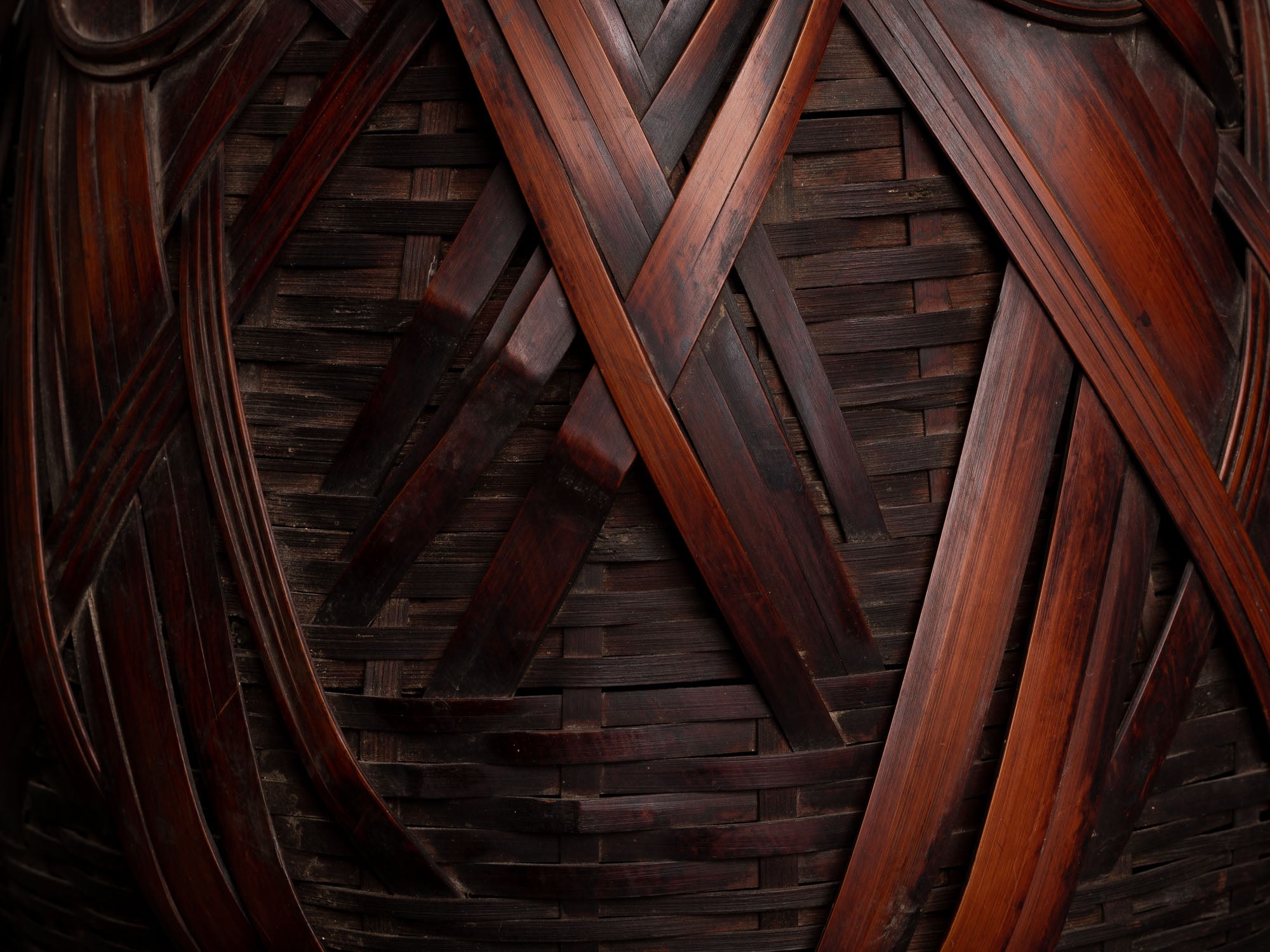 Hanakago, Panier en bambou pour l'ikebana, Japon (Ère Taishō / début ère Shōwa)..Huge Hanakago Ikebana bamboo basket, Japan (Taishō era / early Shōwa era)
