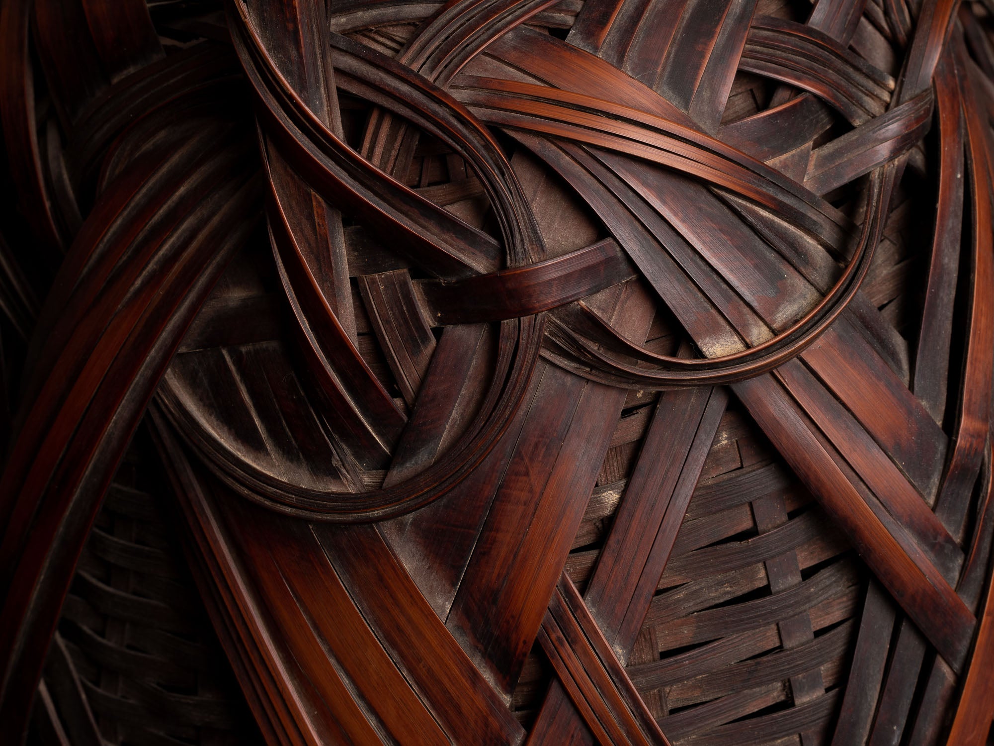 Hanakago, Panier en bambou pour l'ikebana, Japon (Ère Taishō / début ère Shōwa)..Huge Hanakago Ikebana bamboo basket, Japan (Taishō era / early Shōwa era)