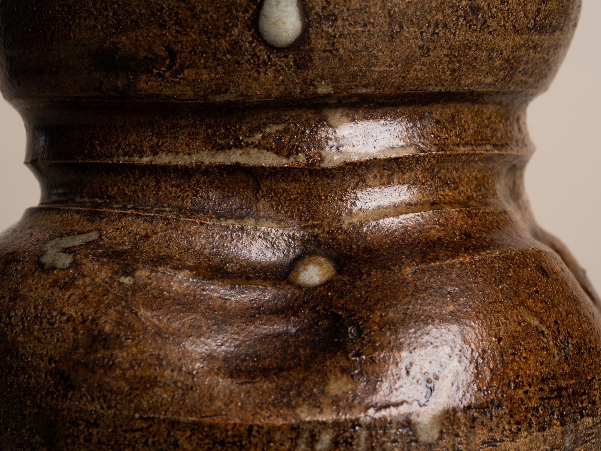 Mizusashi, Pot couvert à eau de type Seto, Japon (Fin époque Edo / ére Meiji)..Seto ware water pot Mizusashi , Japan (Late Edo period / Meiji Era)