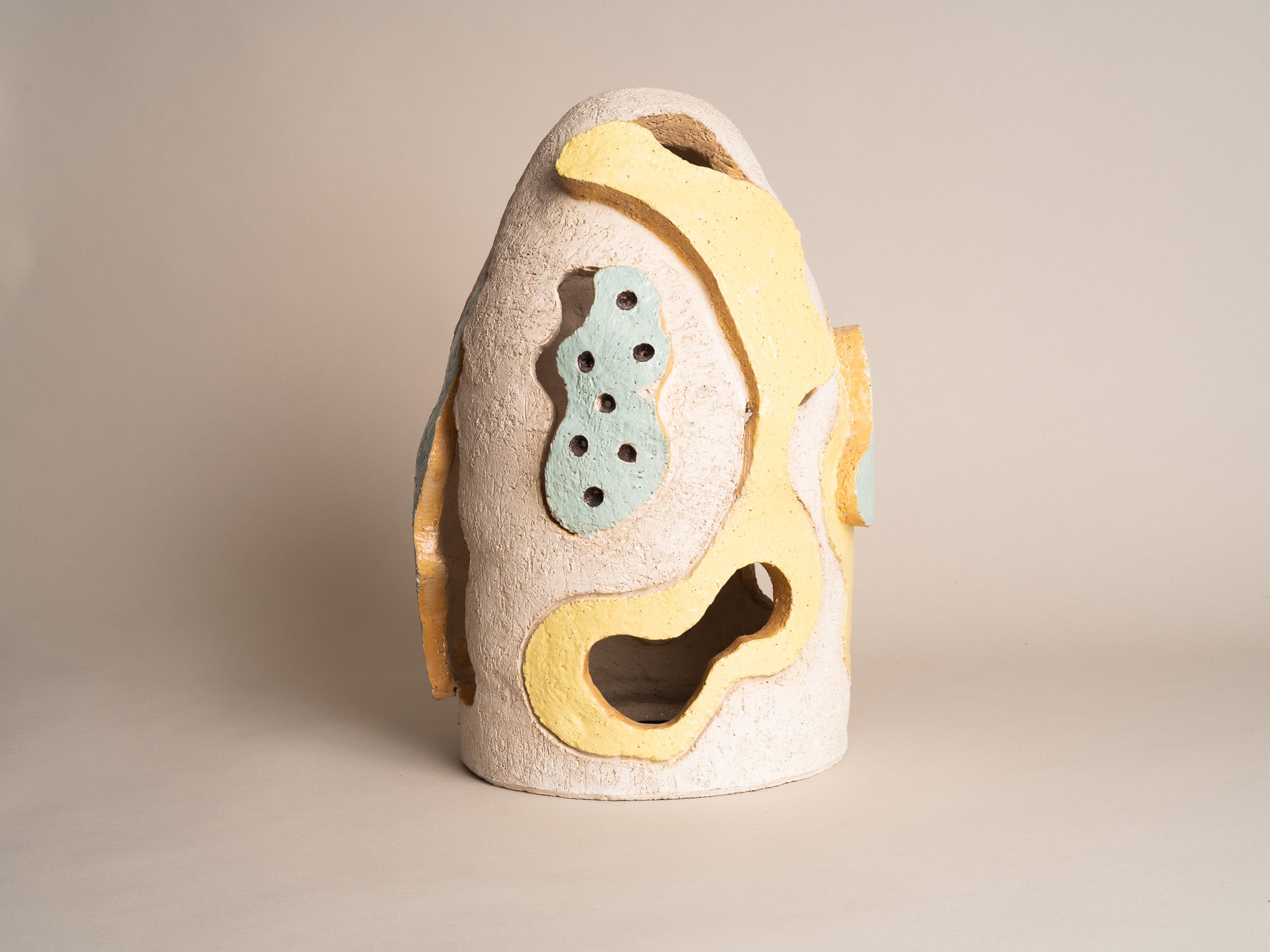 Lampe‑Sculpture postmoderne, France (vers 1985)..Sculptural postmodern lamp, France (Circa 1985)