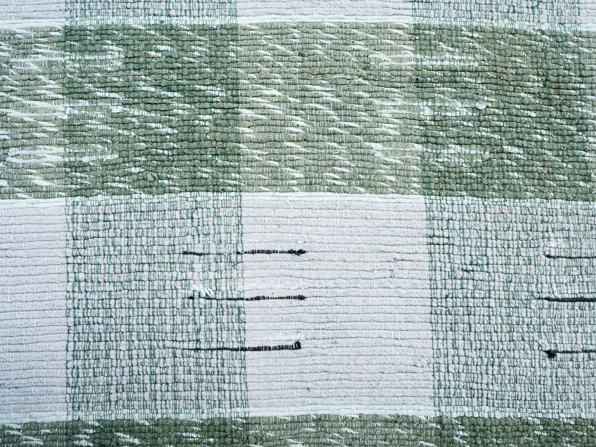 Tapis / Tapisserie Trasmatta en coton, Suède (vers 1930-50)..Trasmatta cotton rug or wall tapestry, Sweden (ca. 1930-50)