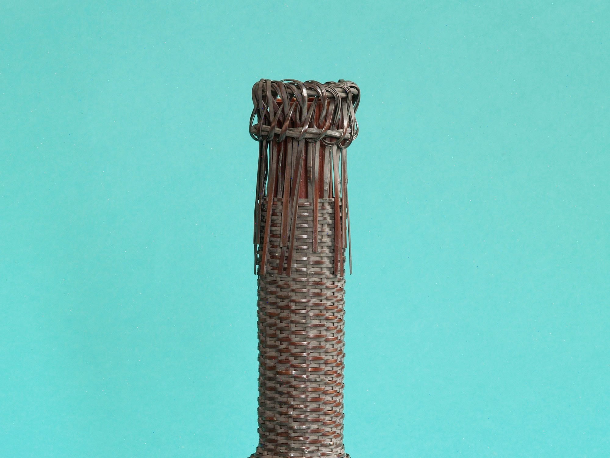 Hanakago, panier carquois en bambou pour l'ikebana, Japon (Ère Shōwa)..Hanakago Ikebana bamboo basket, Japan (Shōwa era)