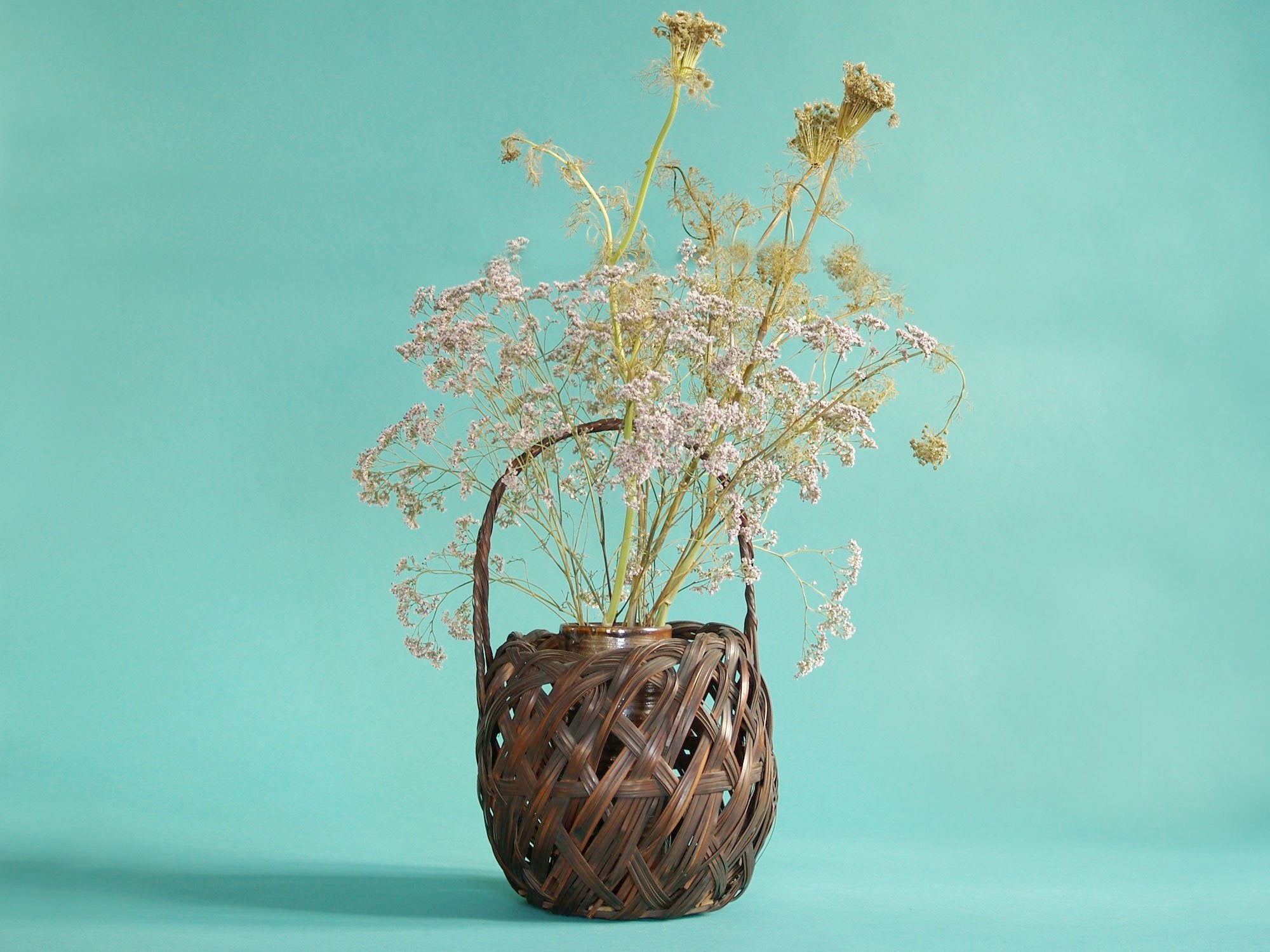 Hanakago, Panier en bambou pour l'ikebana, Japon (Ère Taishō / début ère Shōwa)..Huge Hanakago Ikebana bamboo basket, Japan (Taishō era / early Shōwa era)